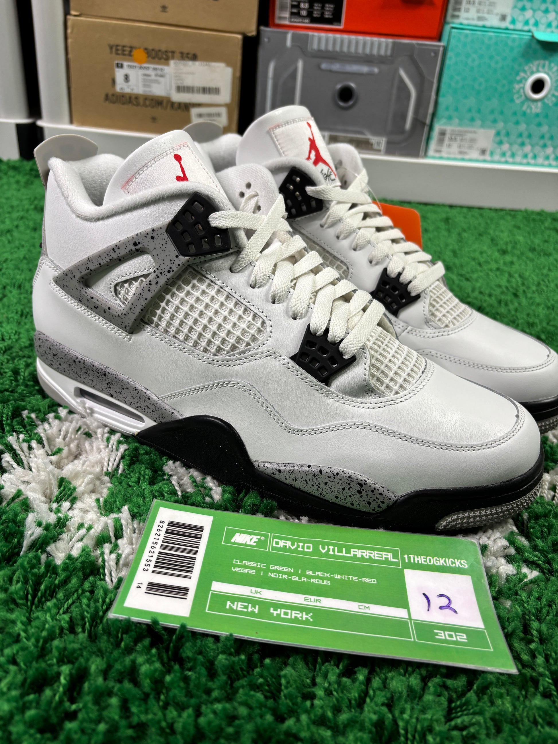 Jordan 4 White Cement - Size 12