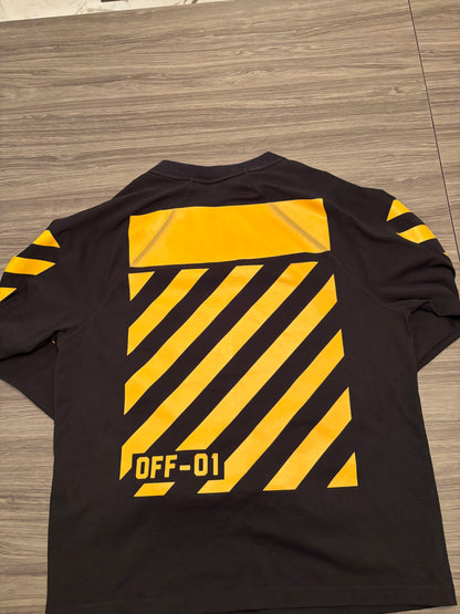 Moncler x Off-White Long Sleeve Chevron Tee - Size L