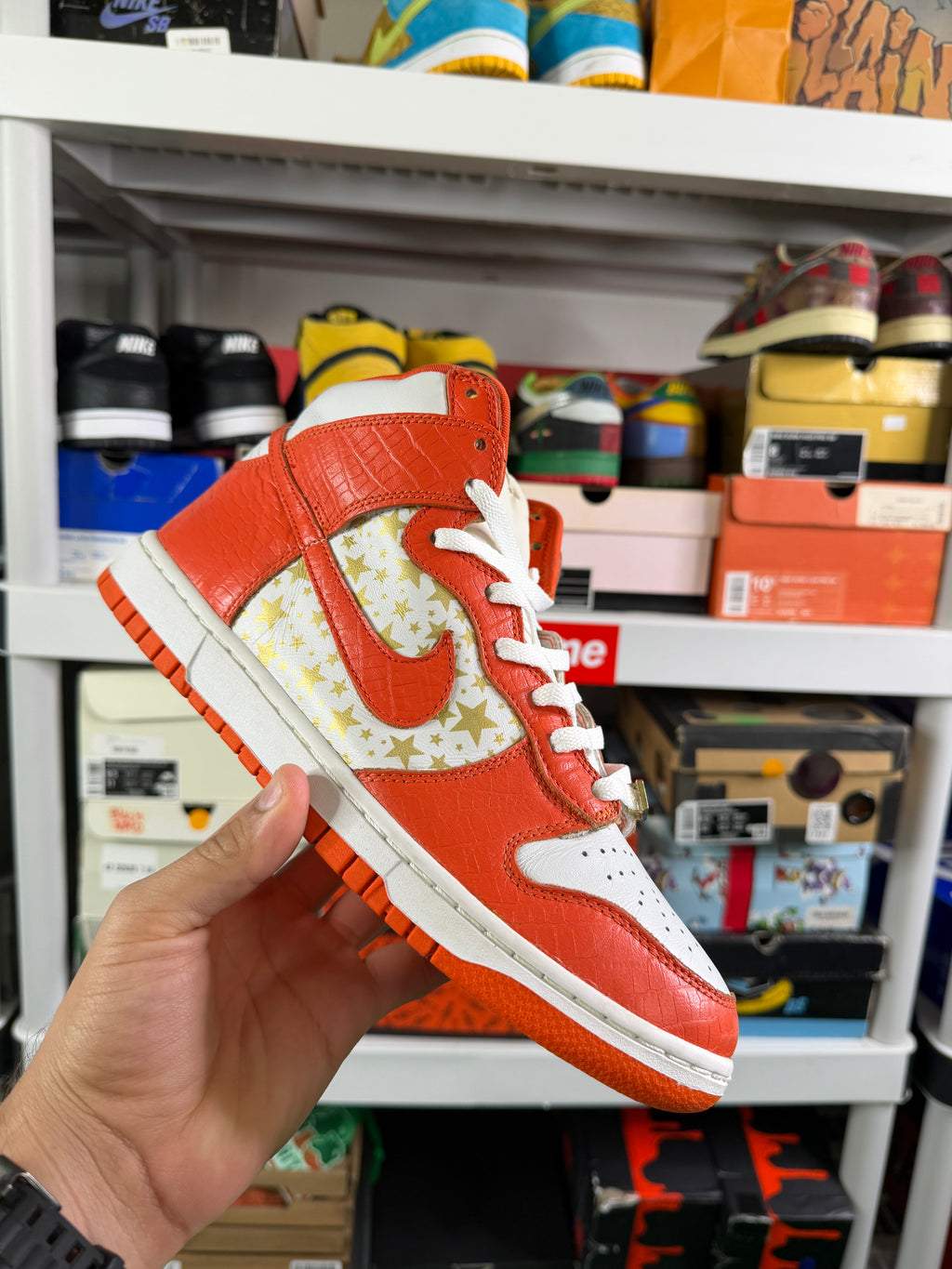Nike Sb Orange Supreme Highs - Size 10