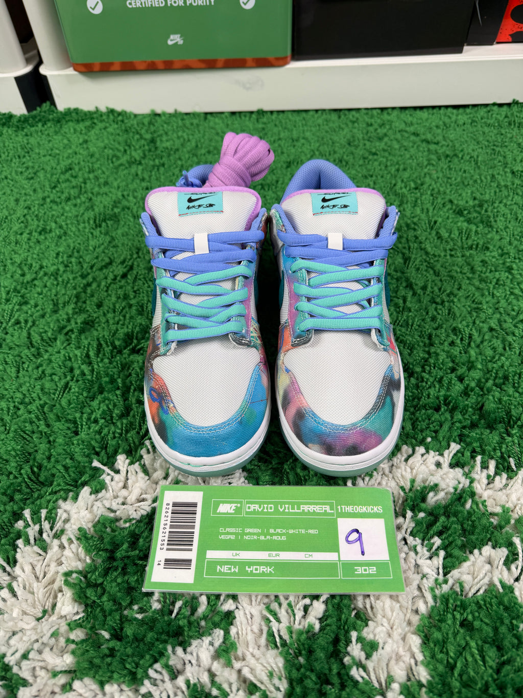 Nike Sb Futura Laboratories Bleached Aqua - Size 9