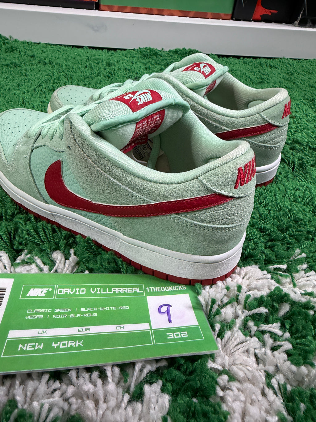 Nike Sb Green Mint Red - Size 9