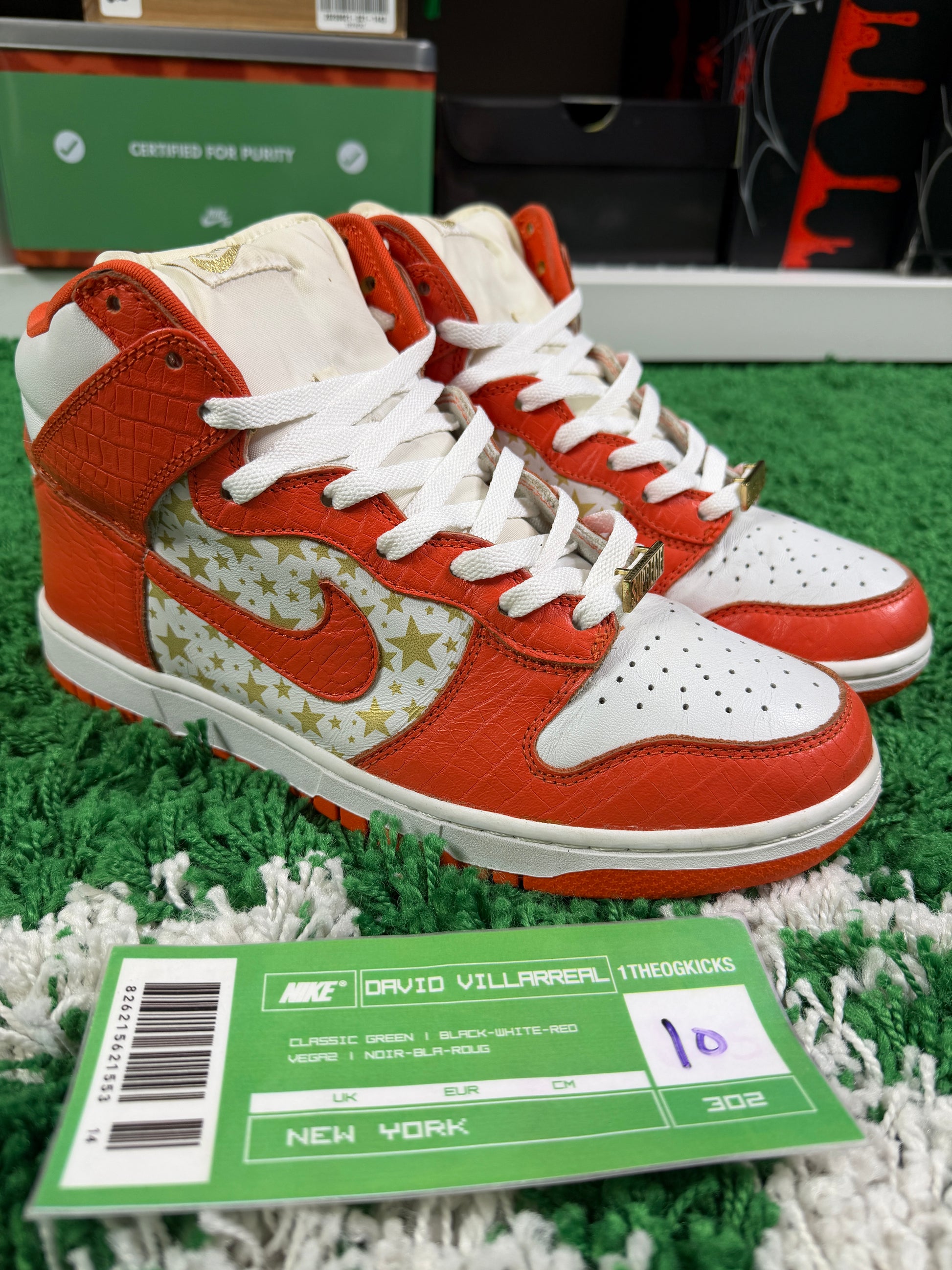 Nike Sb Orange Supreme Highs - Size 10