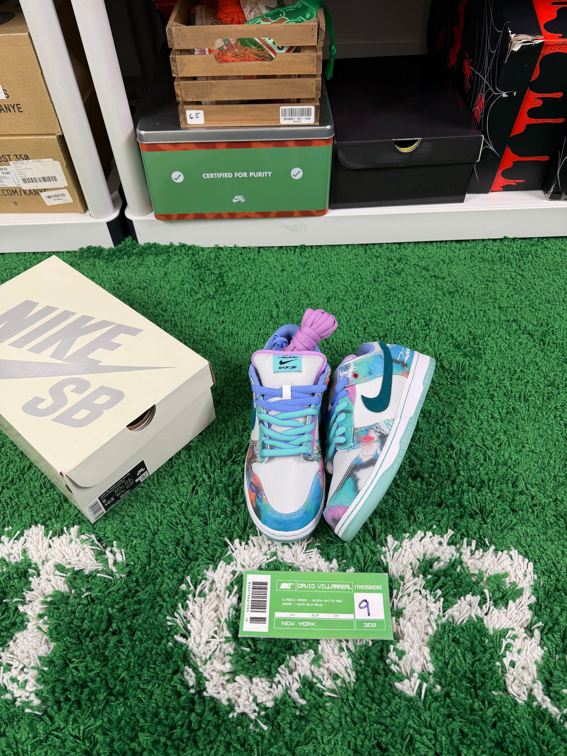 Nike Sb Futura Laboratories Bleached Aqua - Size 9