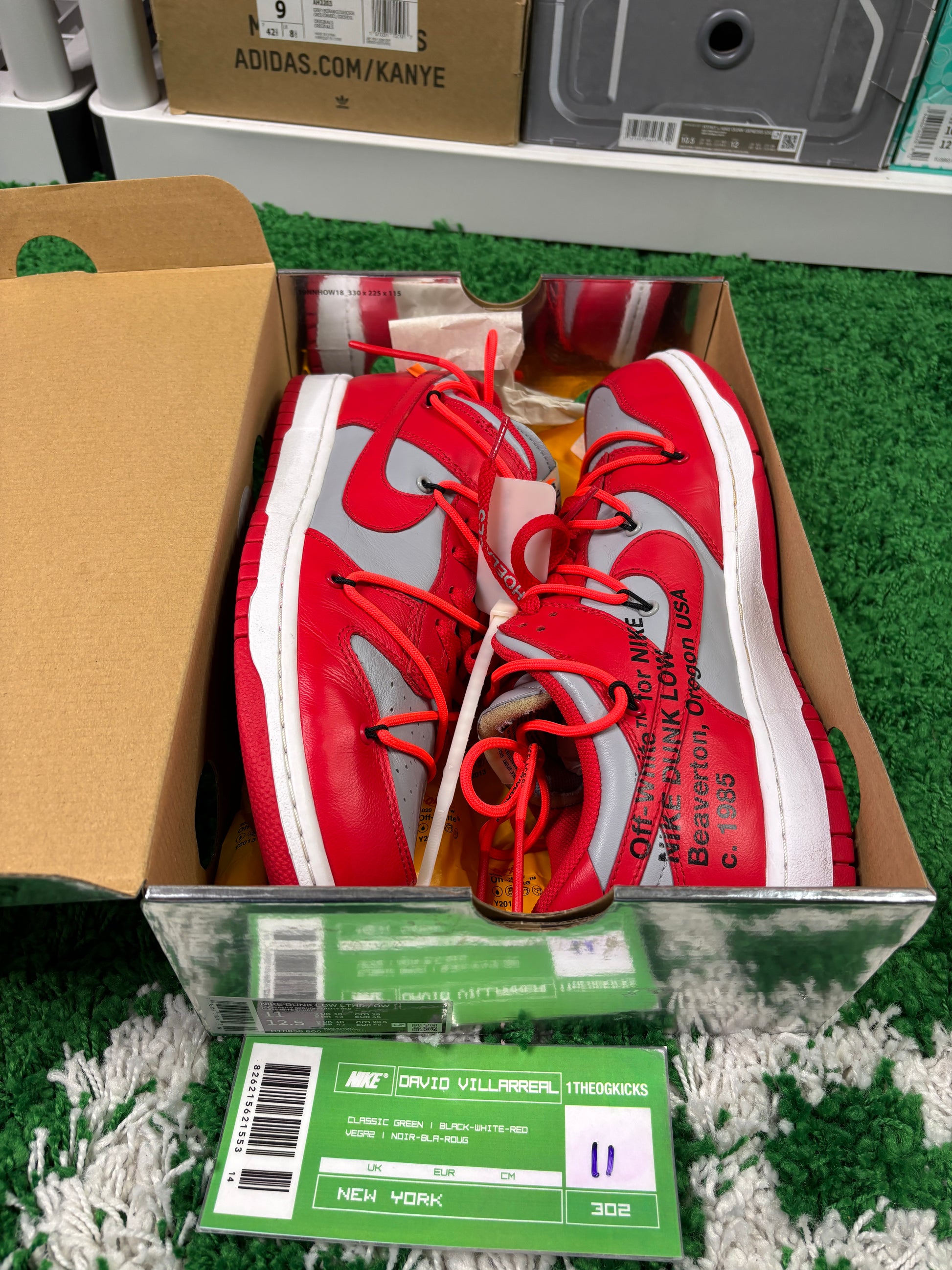 Nike Dunk Off-White University Red - Size 11