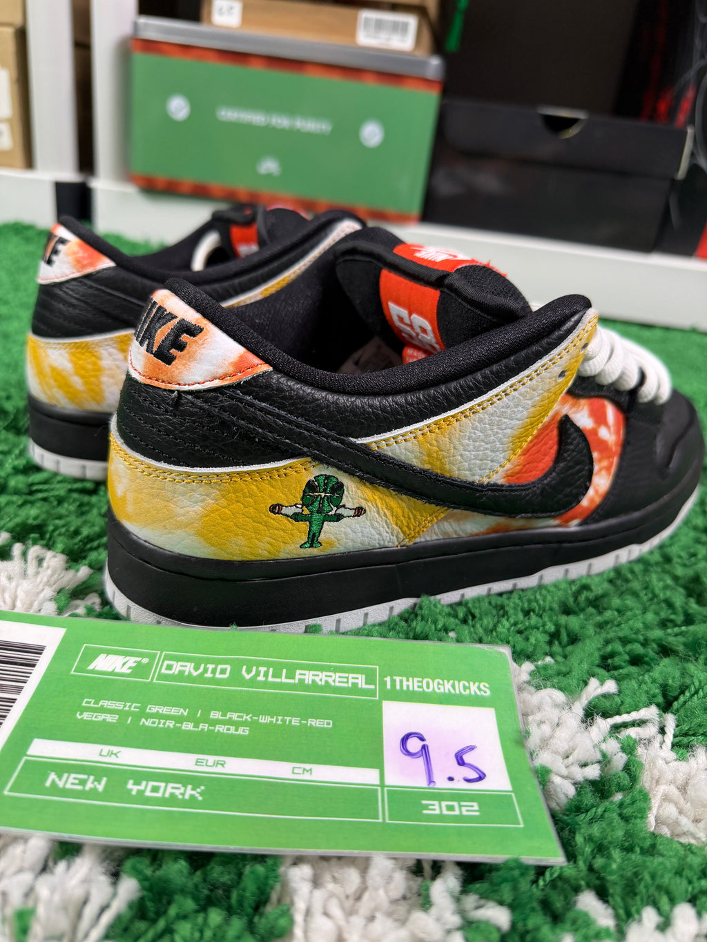 Nike Sb Tie Dye Ray Guns Black - Size 9.5