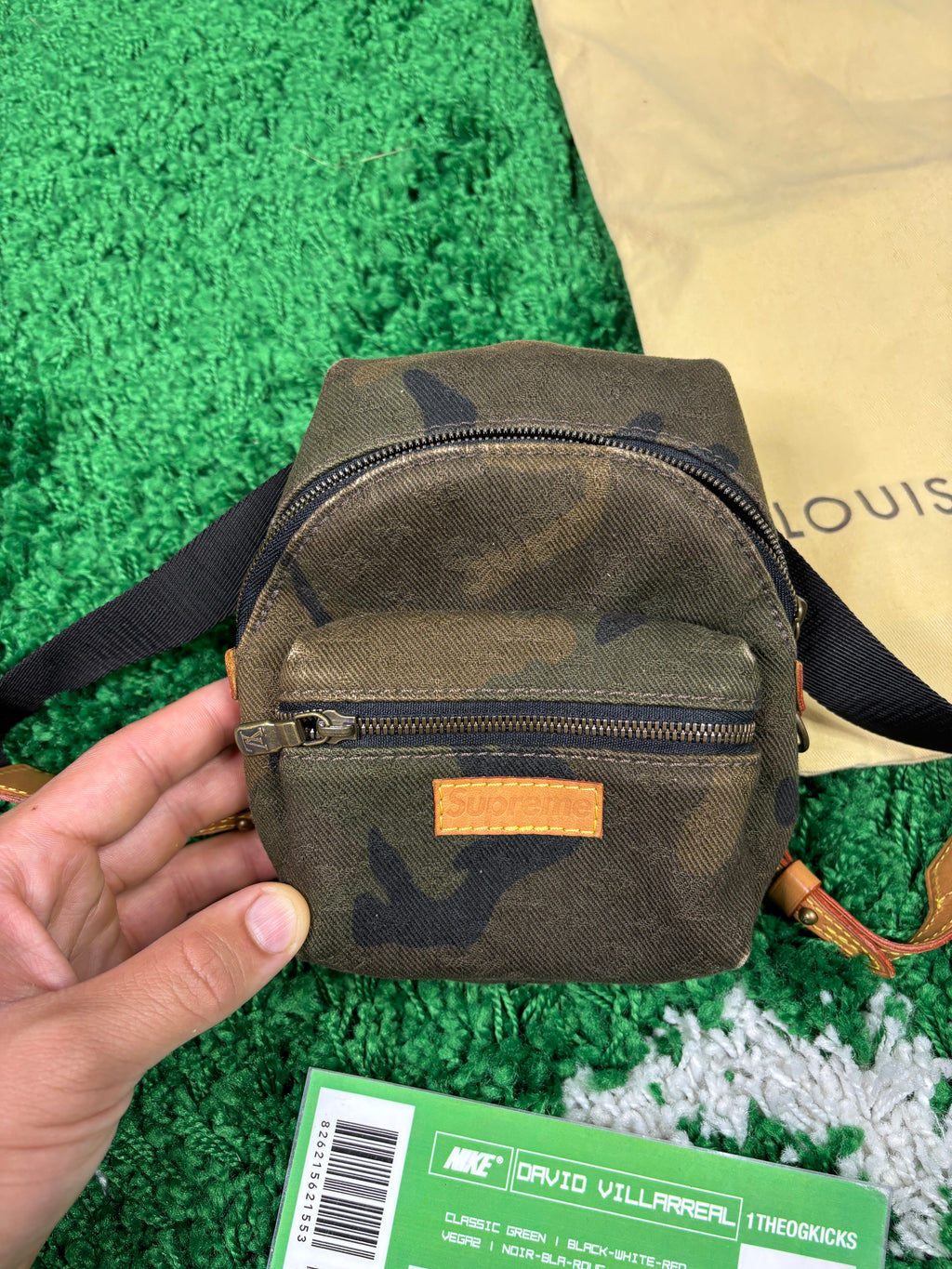 LV x Supreme Apollo Camo Collab Keychain Backpack