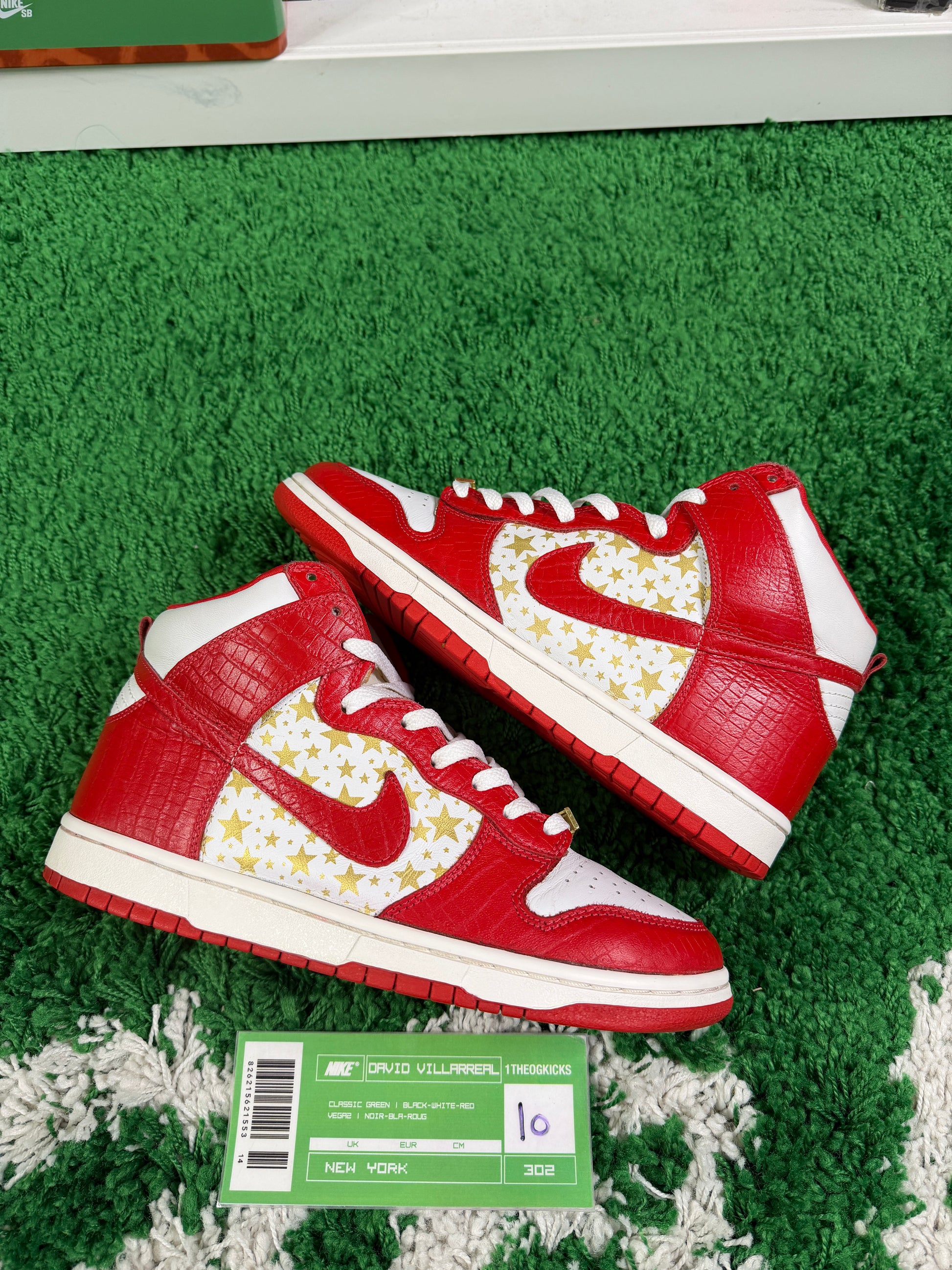 Nike Sb Red Supreme Highs - Size 10.5