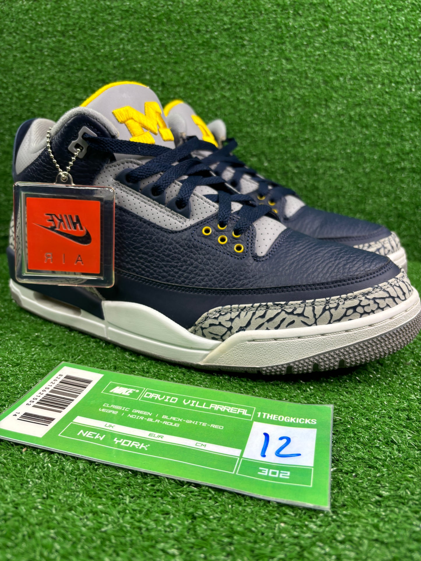 Air Jordan 3 Michigan Wolverines PE Sample - Size 12