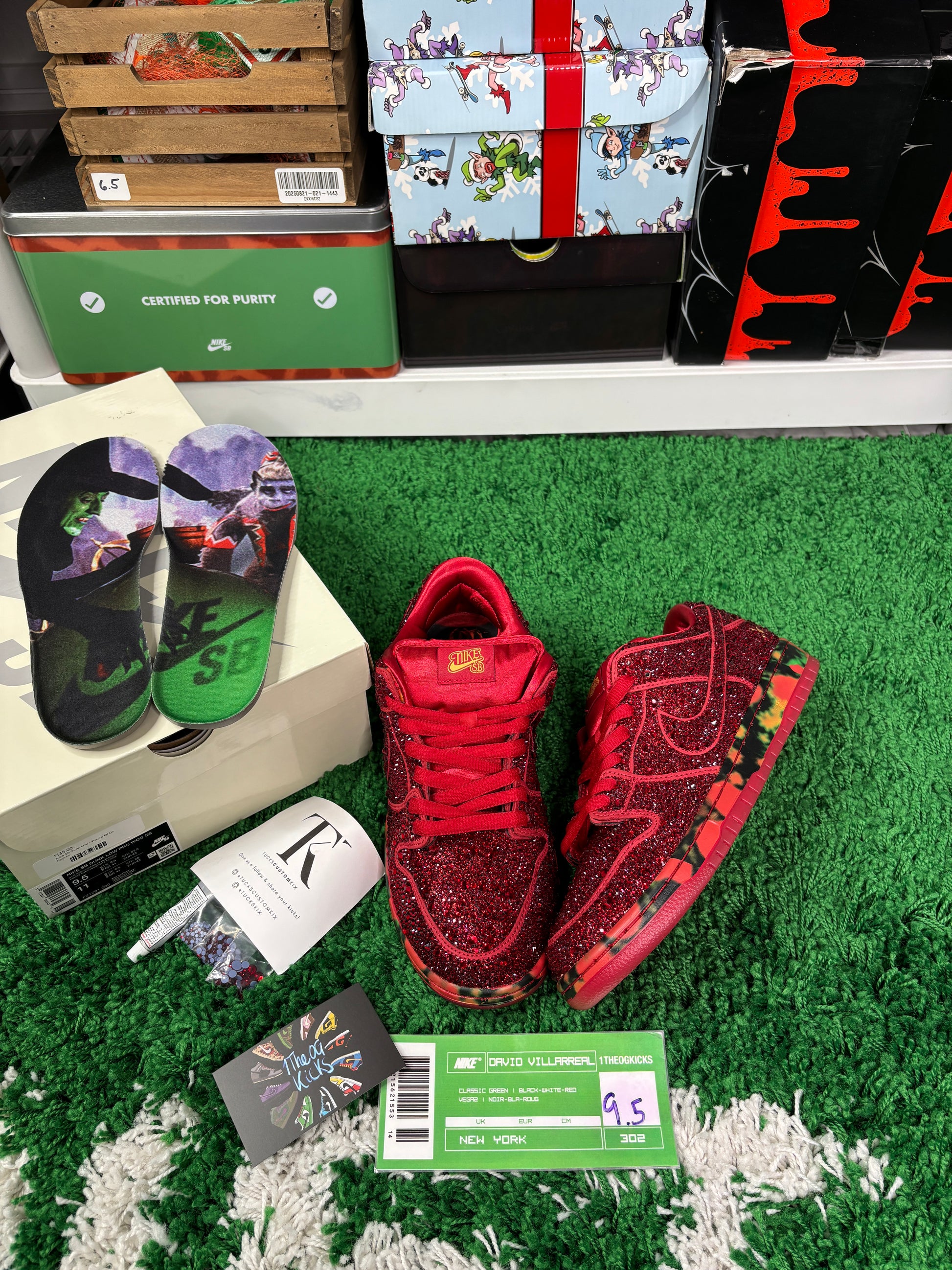 Nike Sb Wizard of Oz Dorthy Custom - Size 9.5