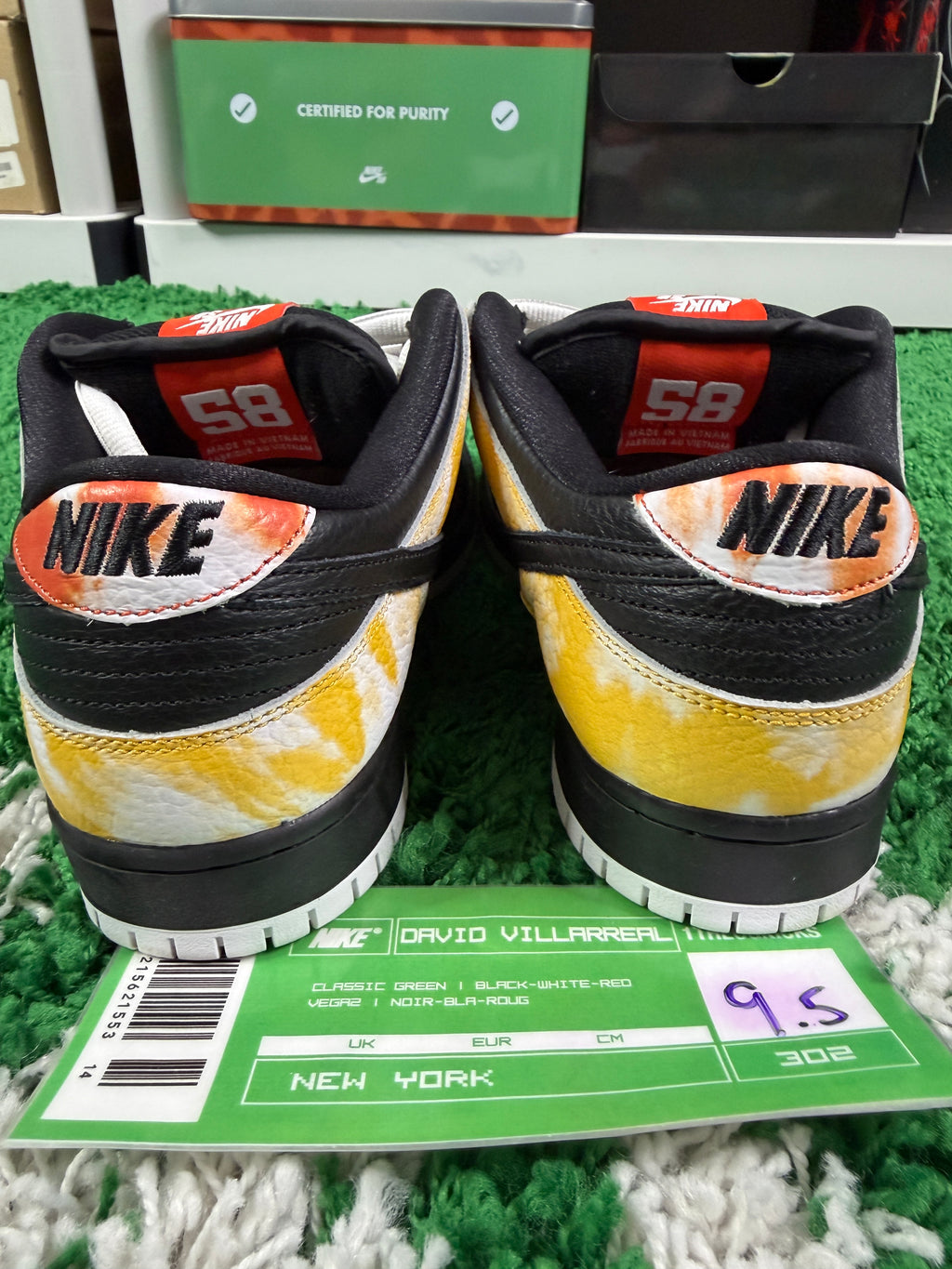 Nike Sb Tie Dye Ray Guns Black - Size 9.5