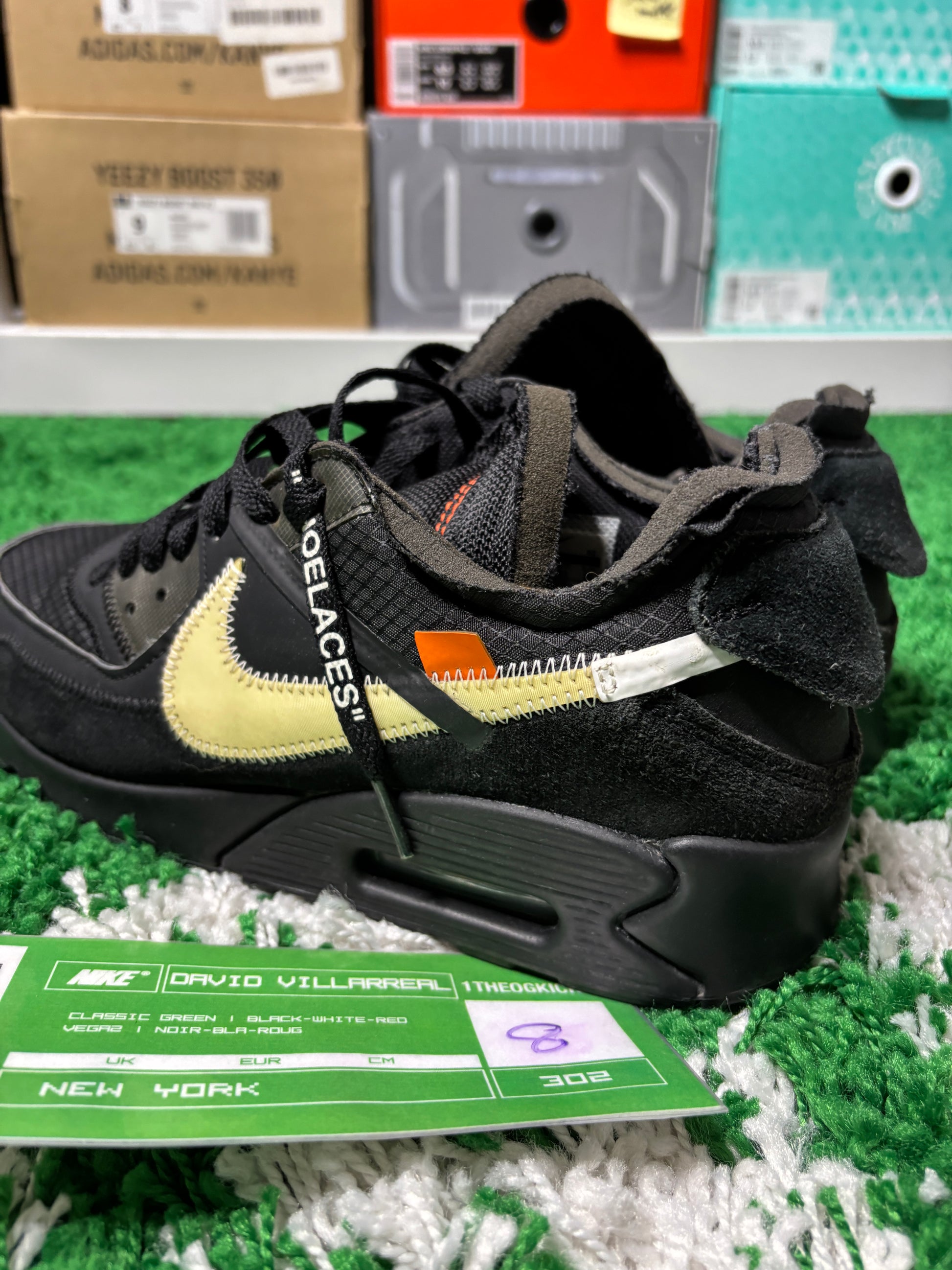 Nike Air Max 90 OFF WHITE Black - size 8