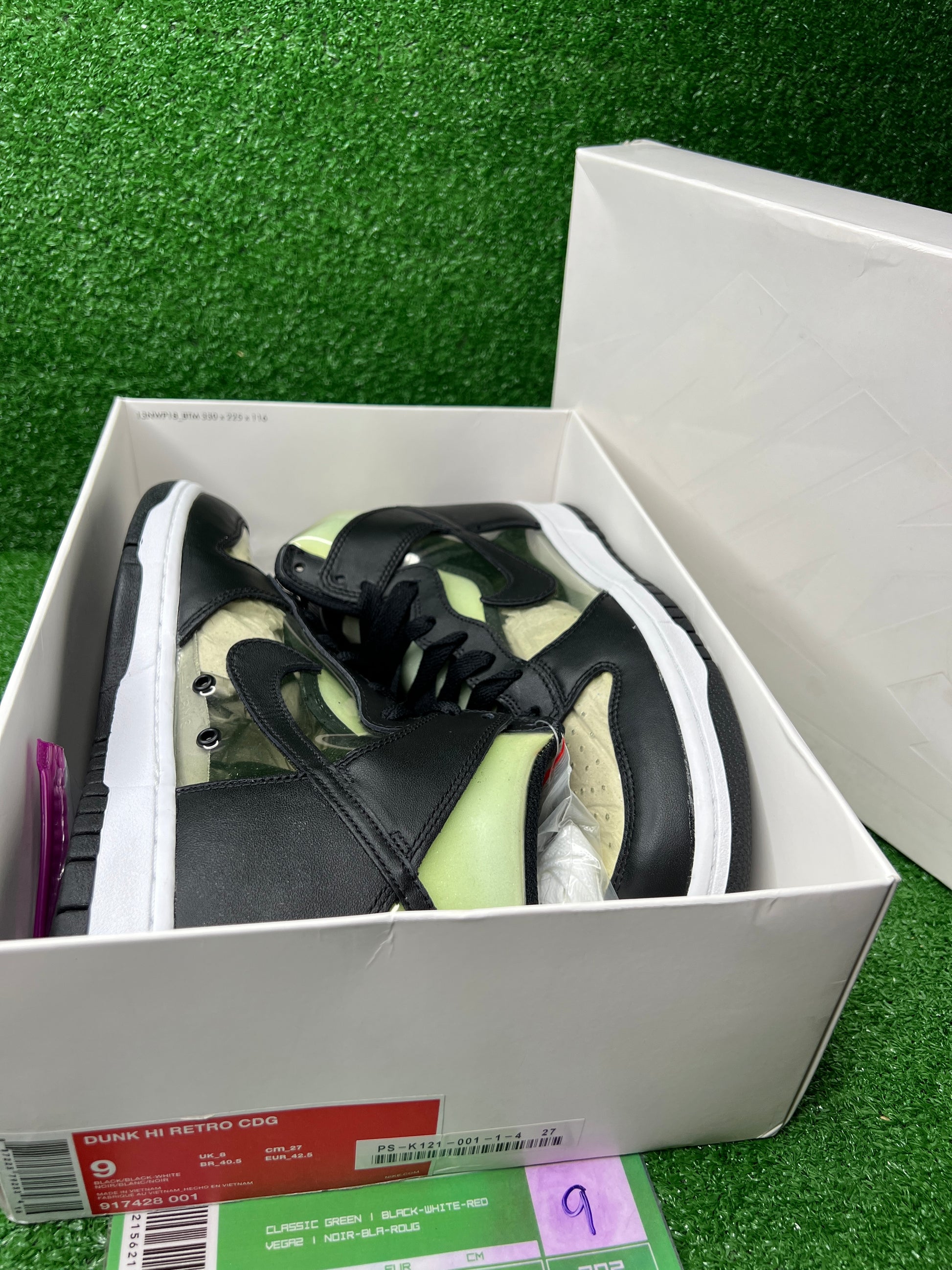 Nike Dunk High CDG Comme Des Garcons Clear - Size 9