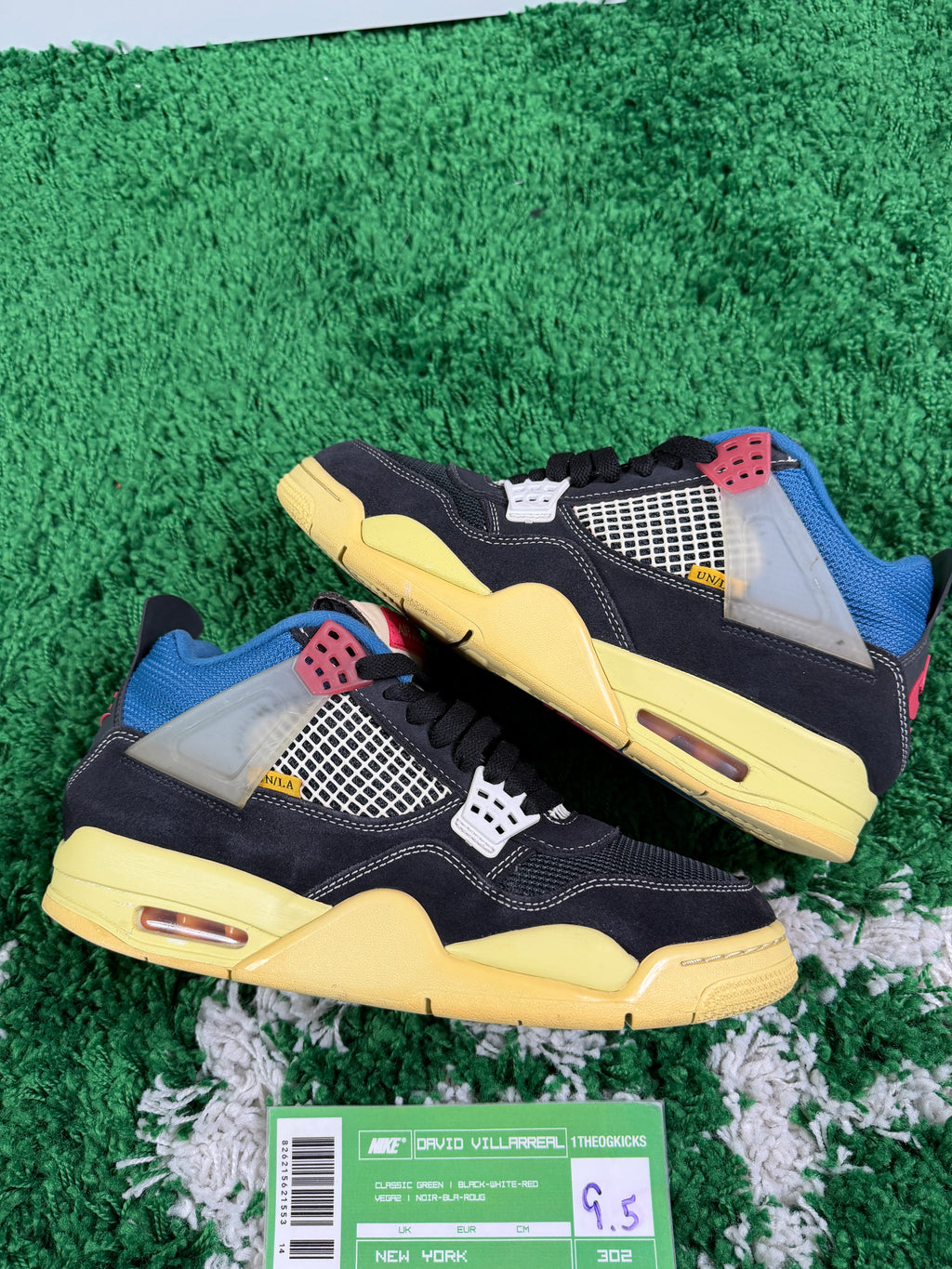 Jordan 4 Union Off Noir - Size 9.5