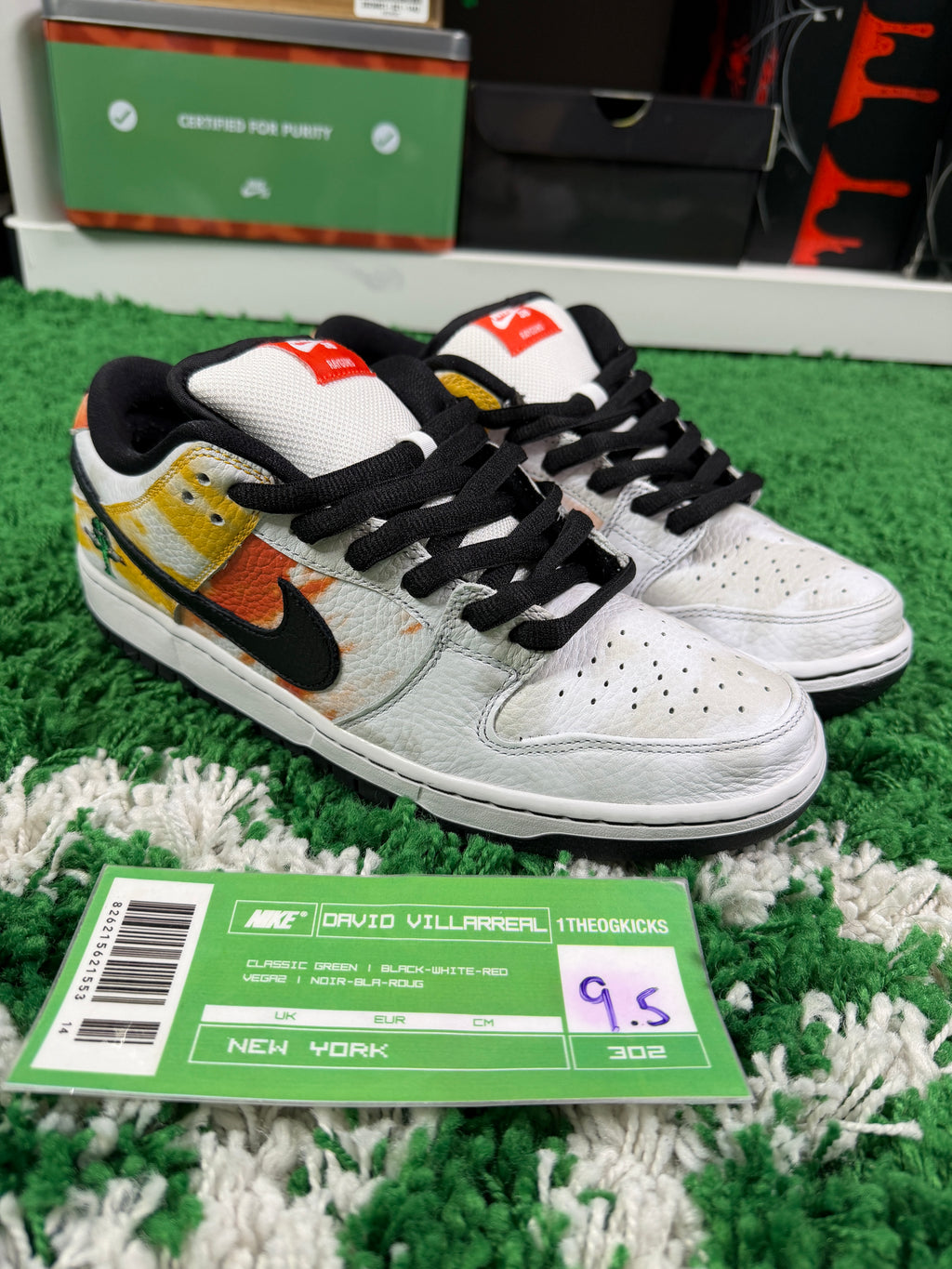 Nike Sb Tie Dye Ray Guns White - Size 9.5