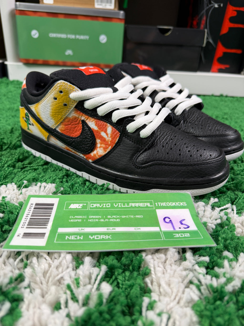 Nike Sb Tie Dye Ray Guns Black - Size 9.5