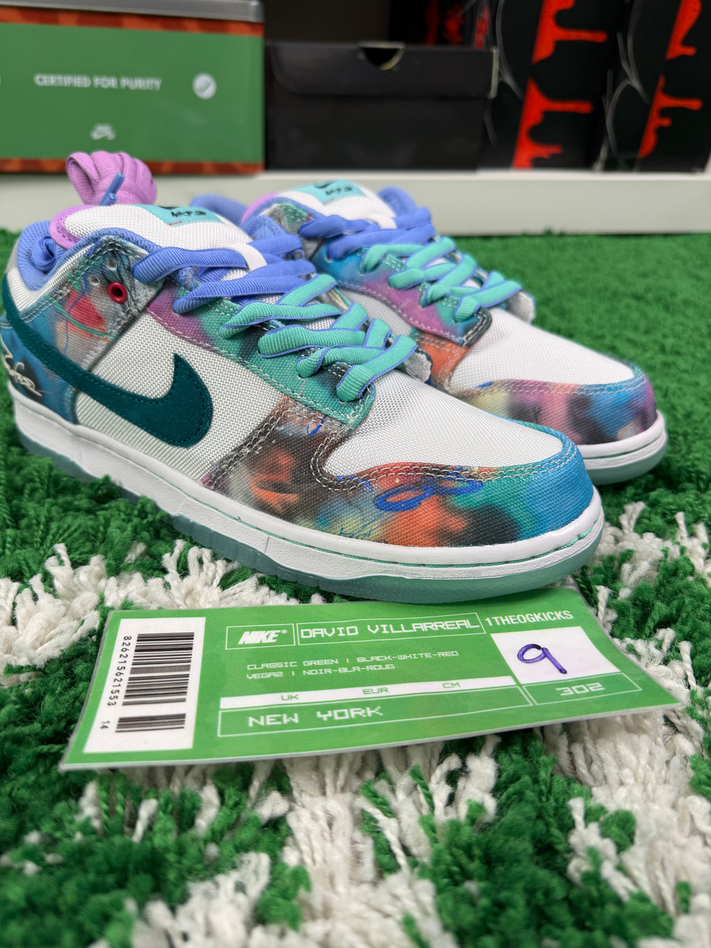 Nike Sb Futura Laboratories Bleached Aqua - Size 9