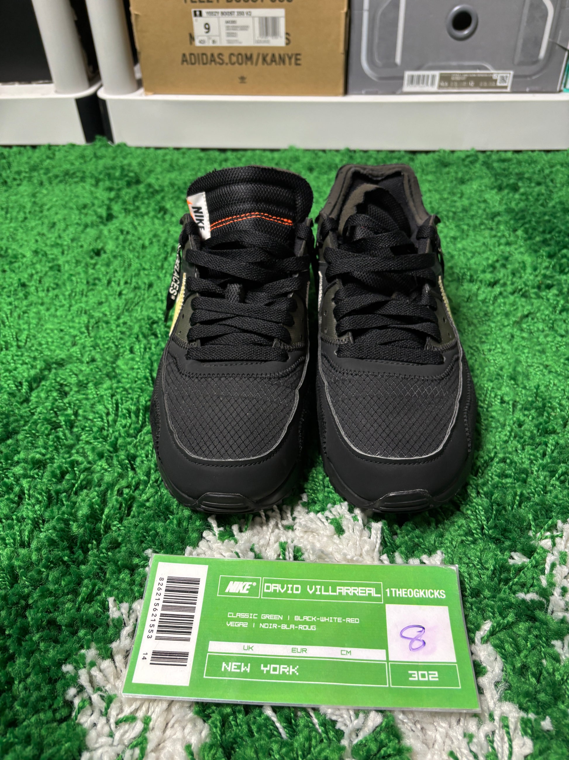 Nike Air Max 90 OFF WHITE Black - size 8