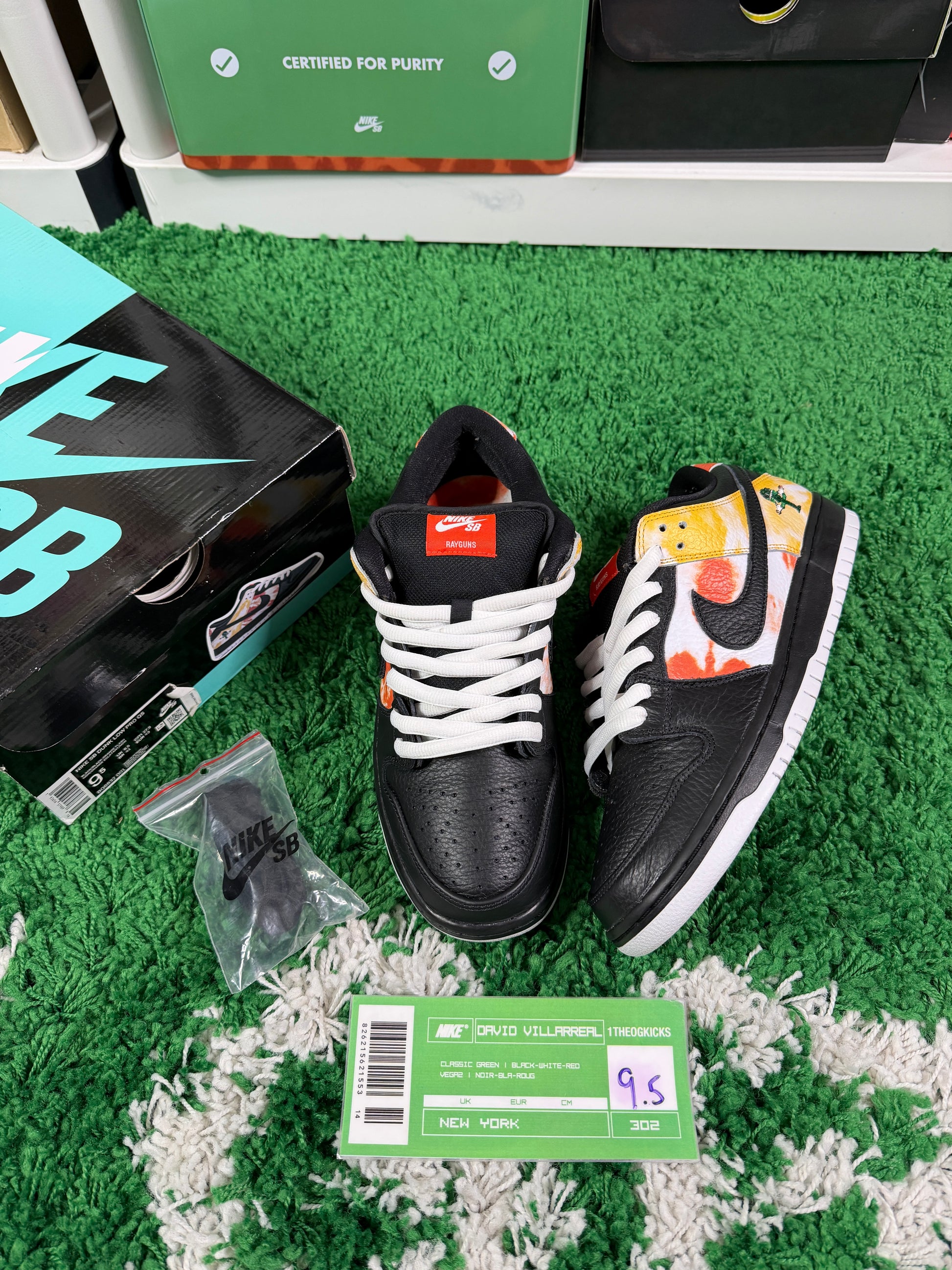 Nike Sb Tie Dye Ray Guns Black - Size 9.5