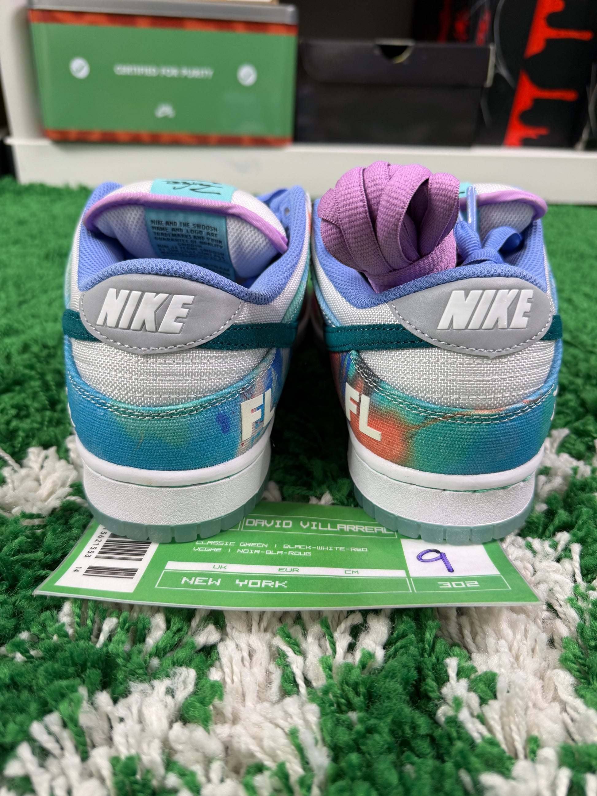 Nike Sb Futura Laboratories Bleached Aqua - Size 9