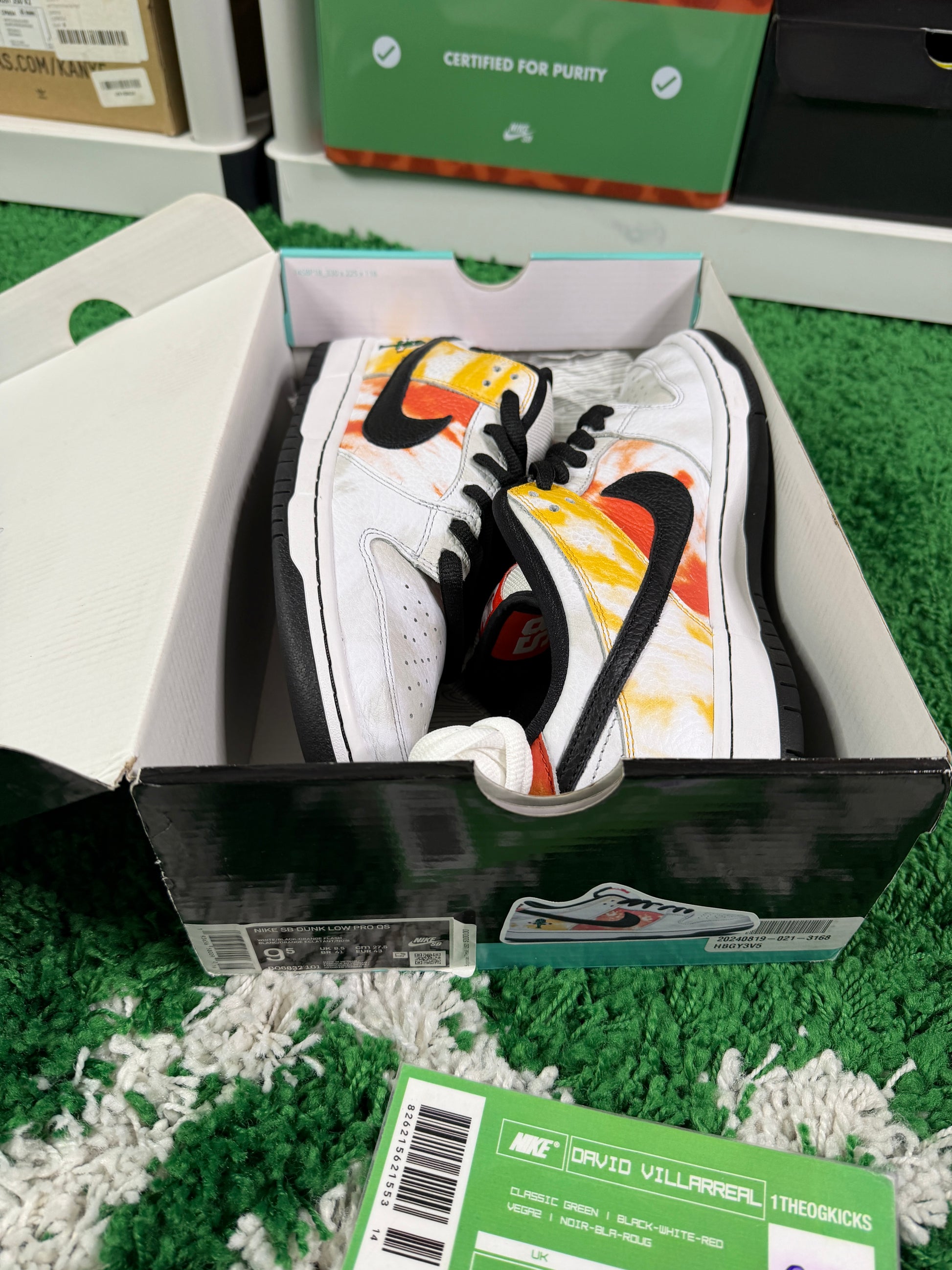 Nike Sb Tie Dye Ray Guns White - Size 9.5