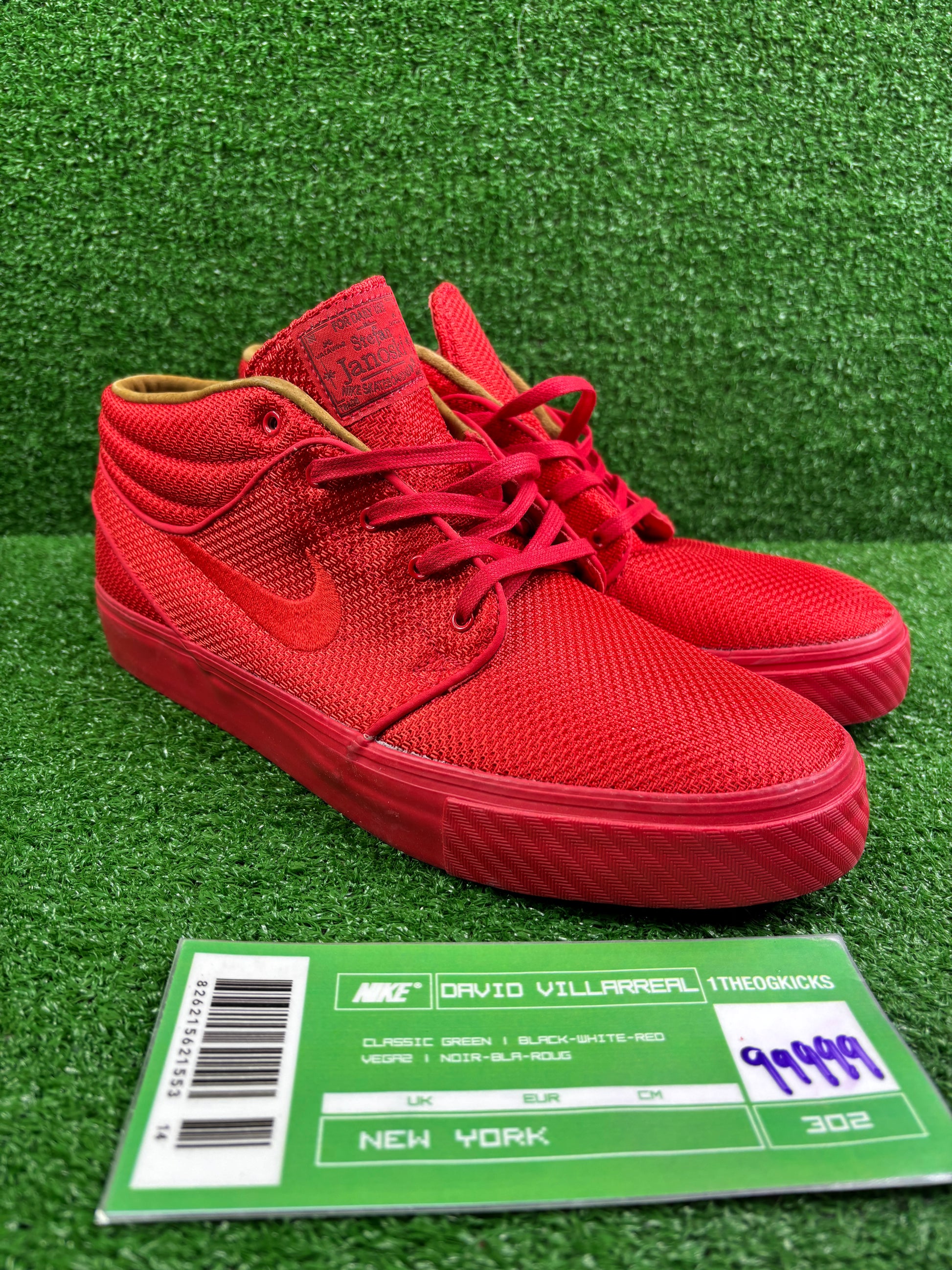 Nike Sb Stefan Janoski Tonal Red Sample - Size 9