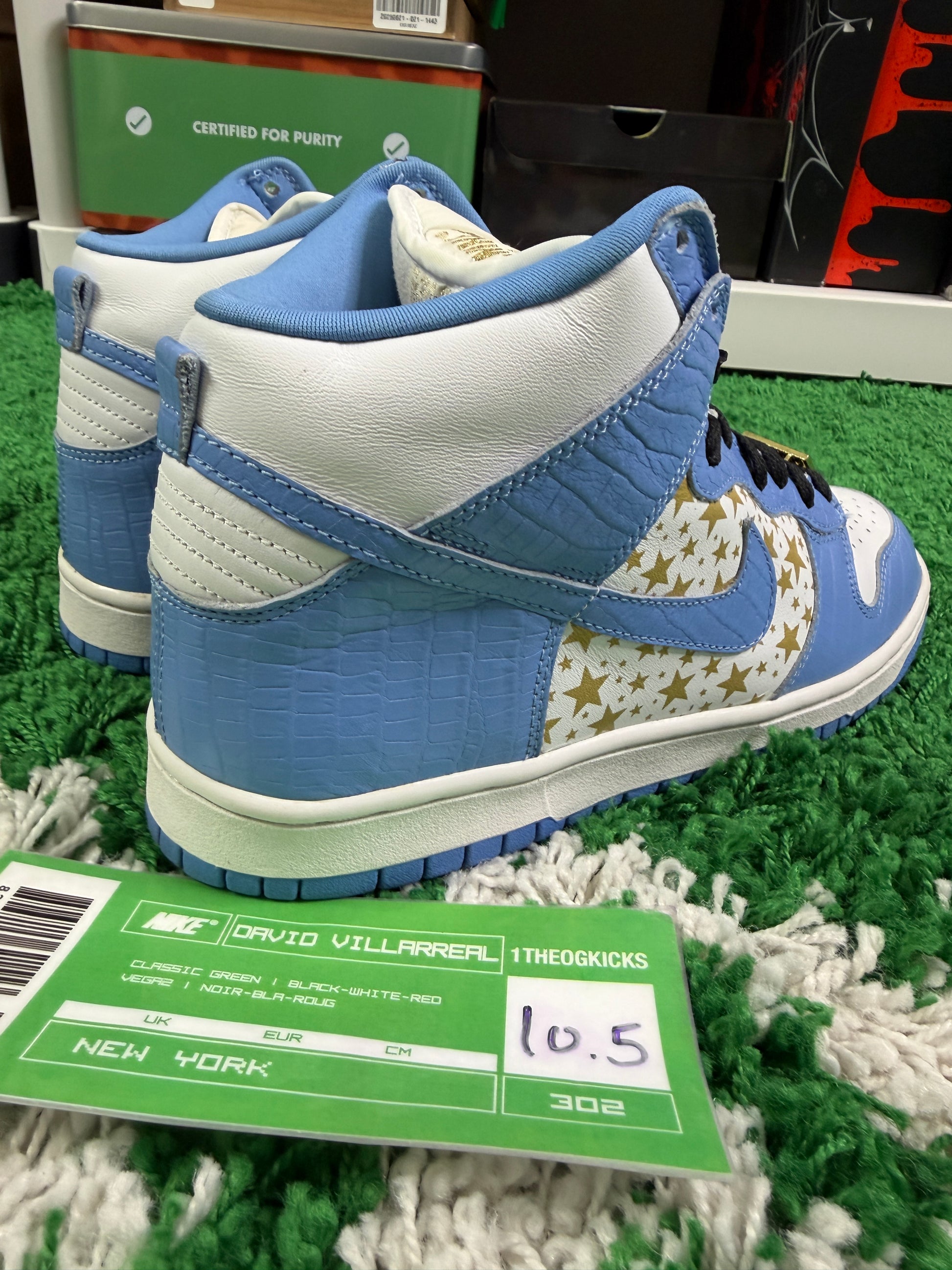 Nike Sb Blue Supreme Highs - Size 10.5