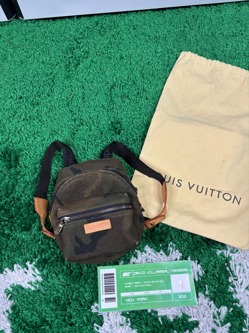 LV x Supreme Apollo Camo Collab Keychain Backpack