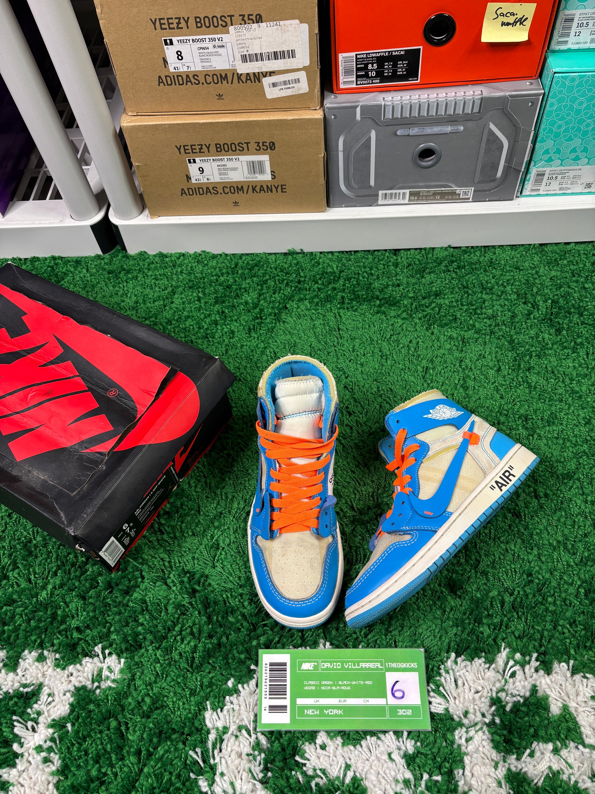 Jordan 1 OFF WHITE UNC- size 6