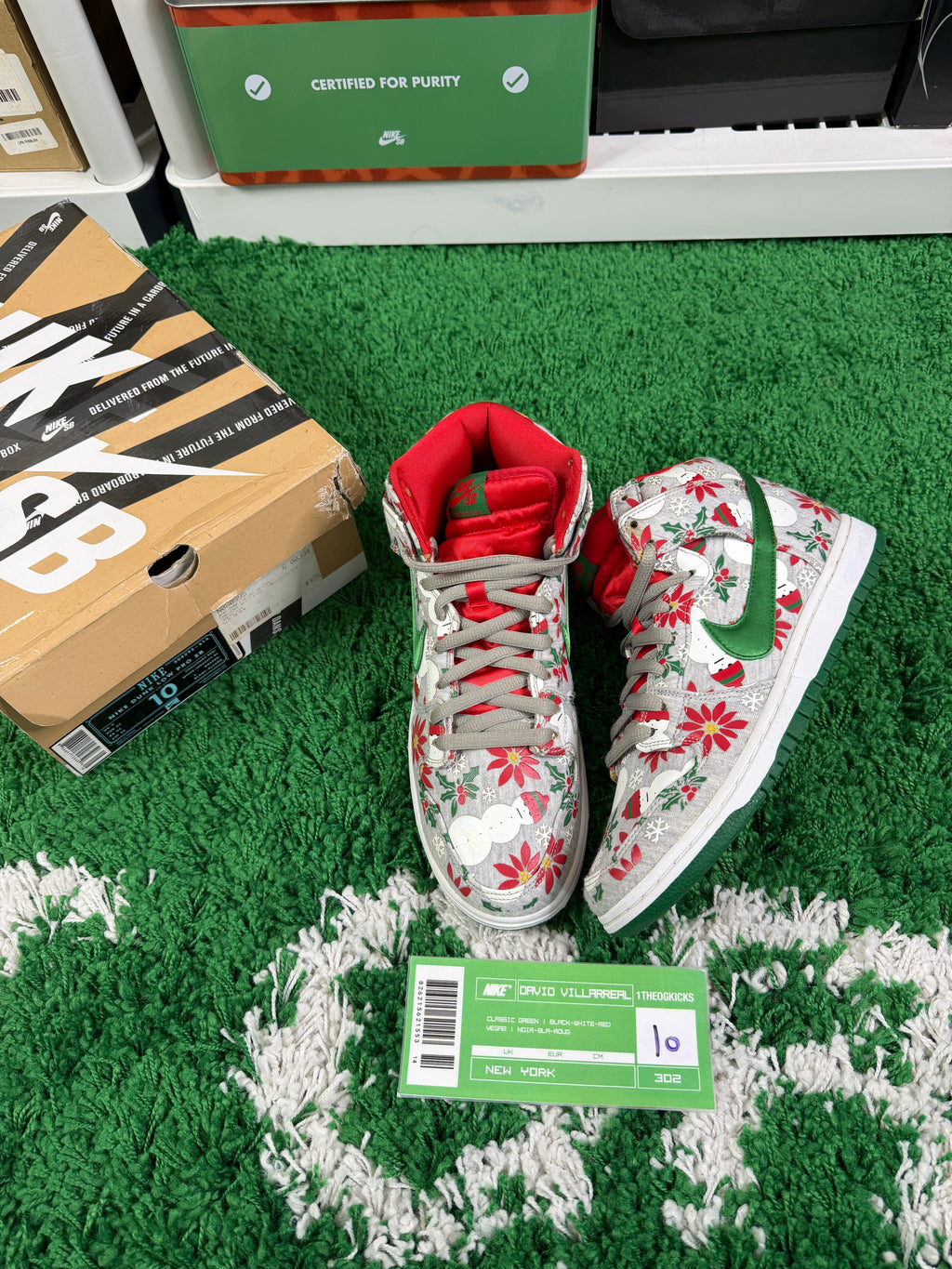 Nike Sb Ugly Sweaters Grey - Size 10