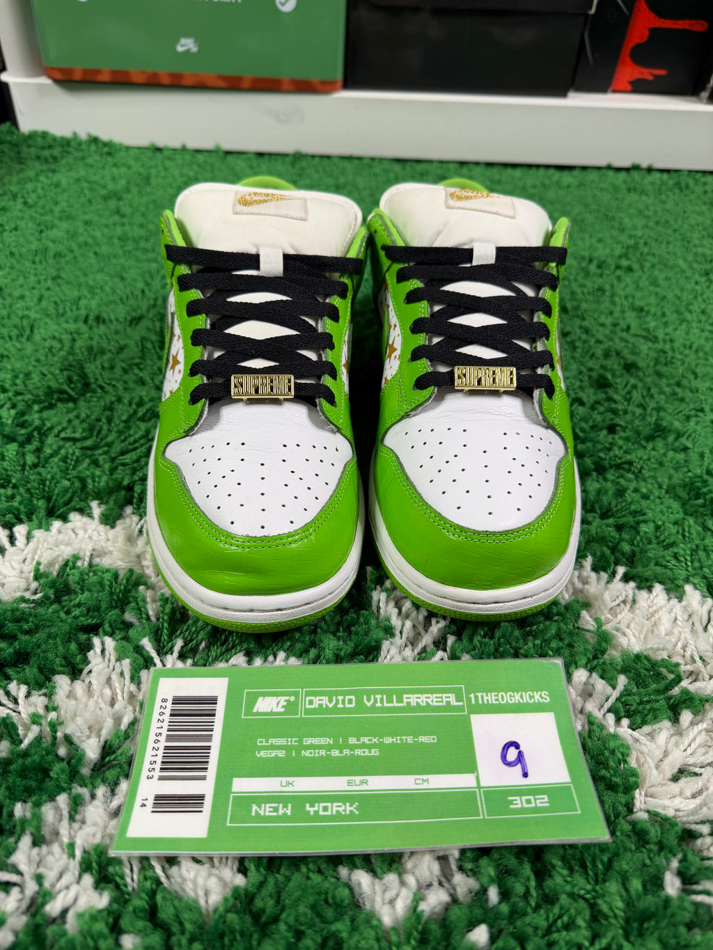 Nike Sb Supreme Mean Green's - Size 9