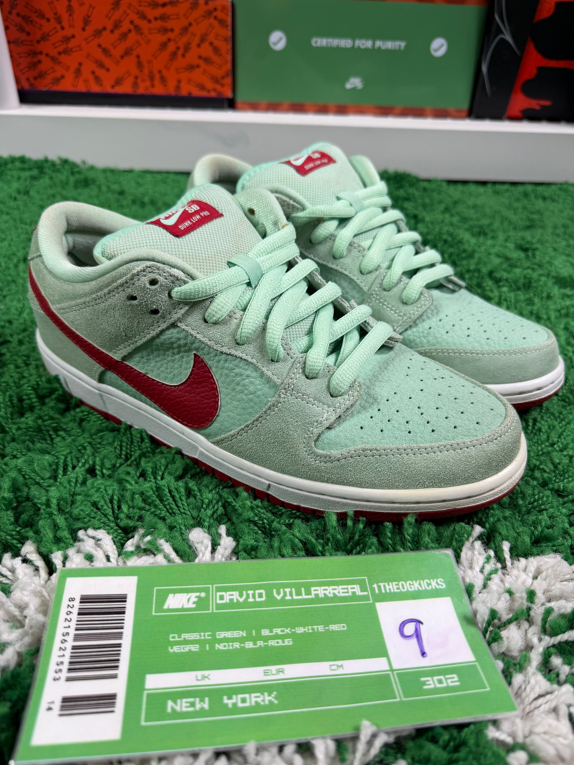 Nike Sb Green Mint Red - Size 9