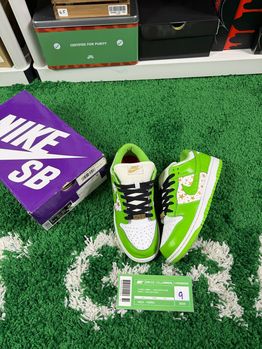 Nike Sb Supreme Mean Green's - Size 9