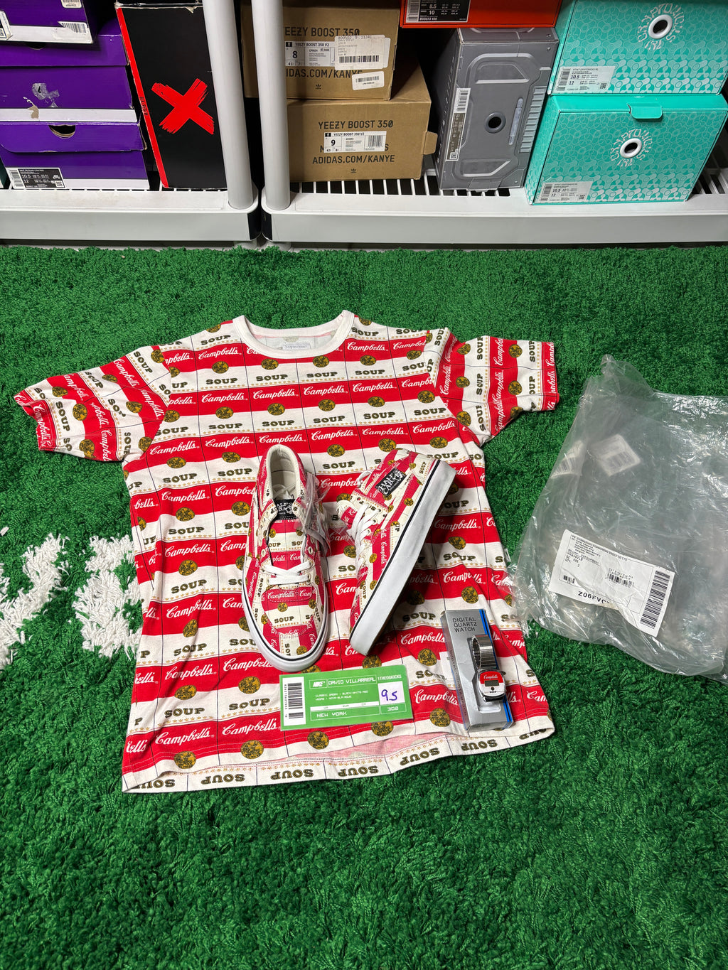 Supreme Campbell Soup Vans Sample - Size 9.5