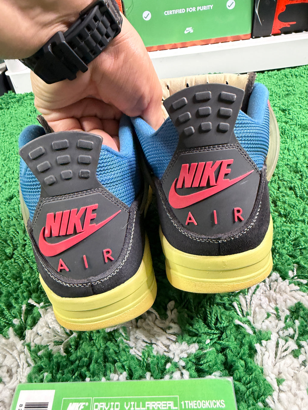 Jordan 4 Union Off Noir - Size 9.5