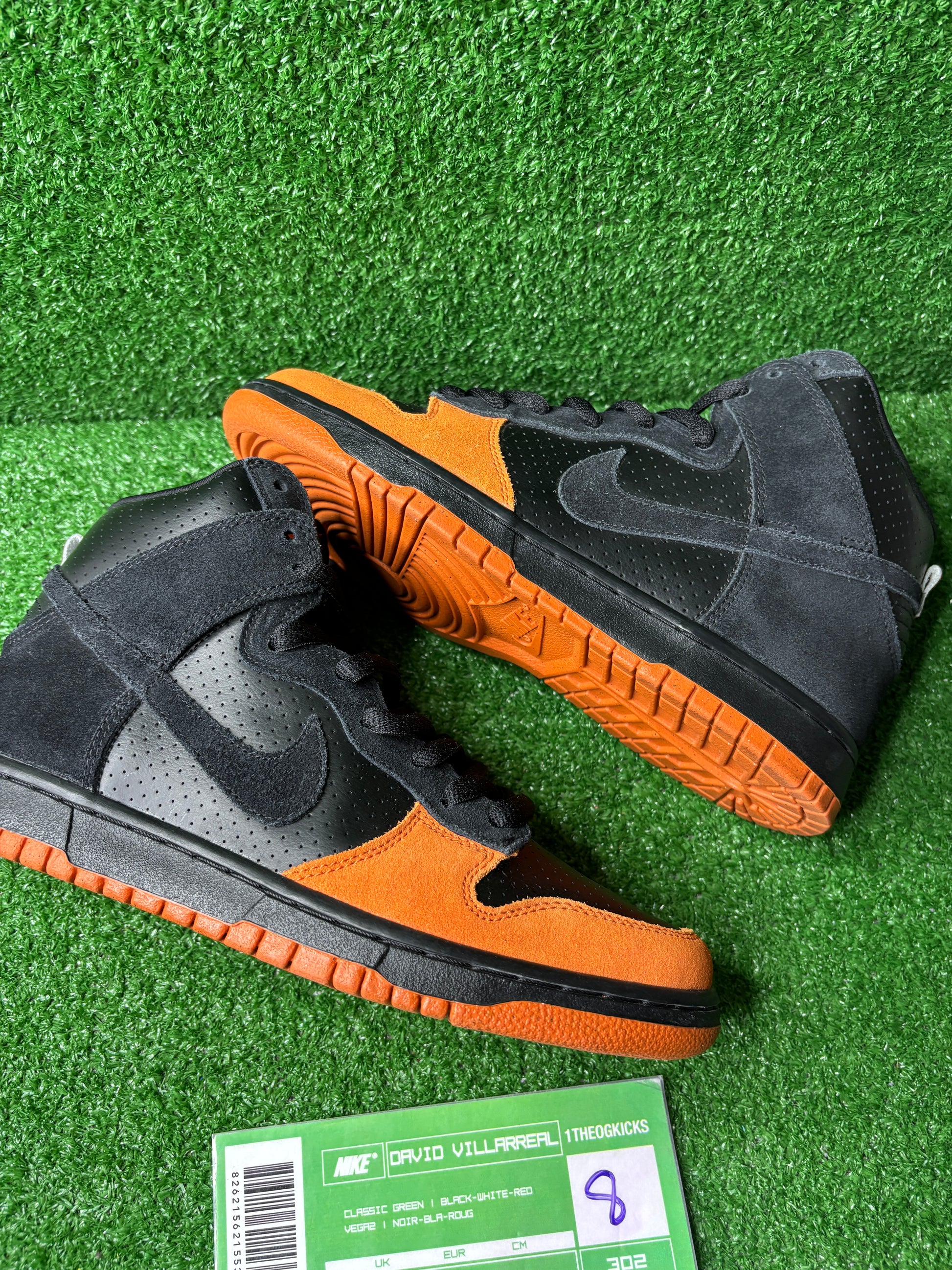 Nike Sb Black Solar Orange - Size 8