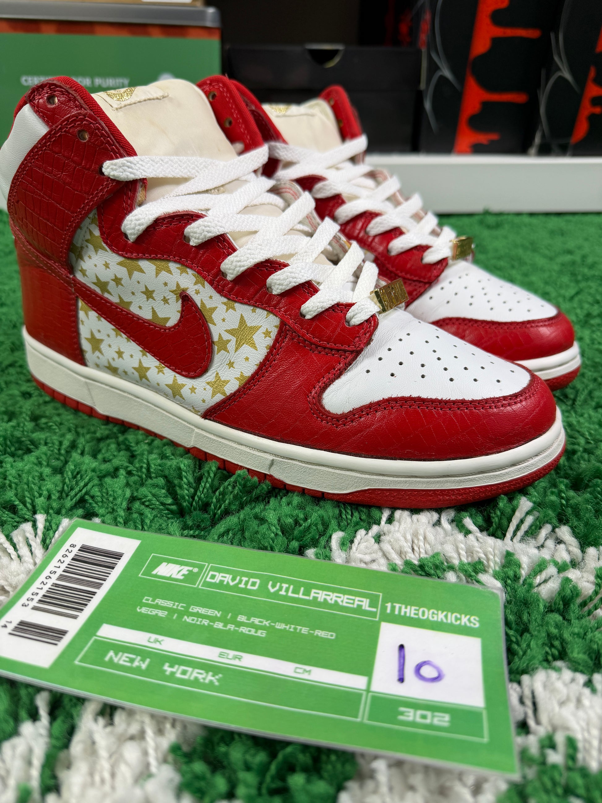 Nike Sb Red Supreme Highs - Size 10.5