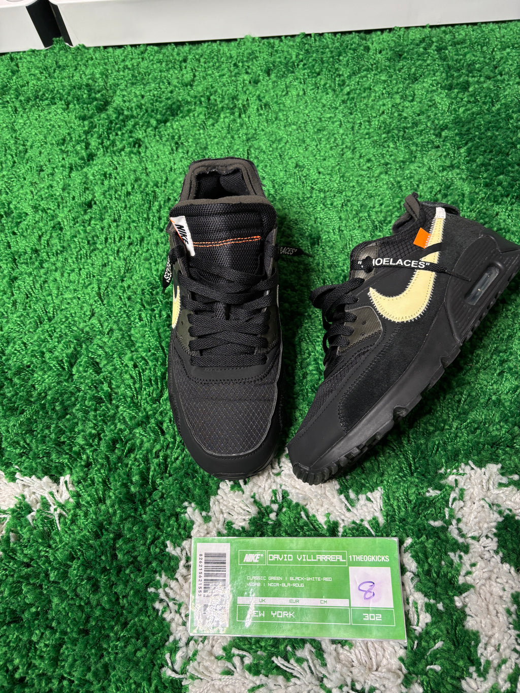 Nike Air Max 90 OFF WHITE Black - size 8