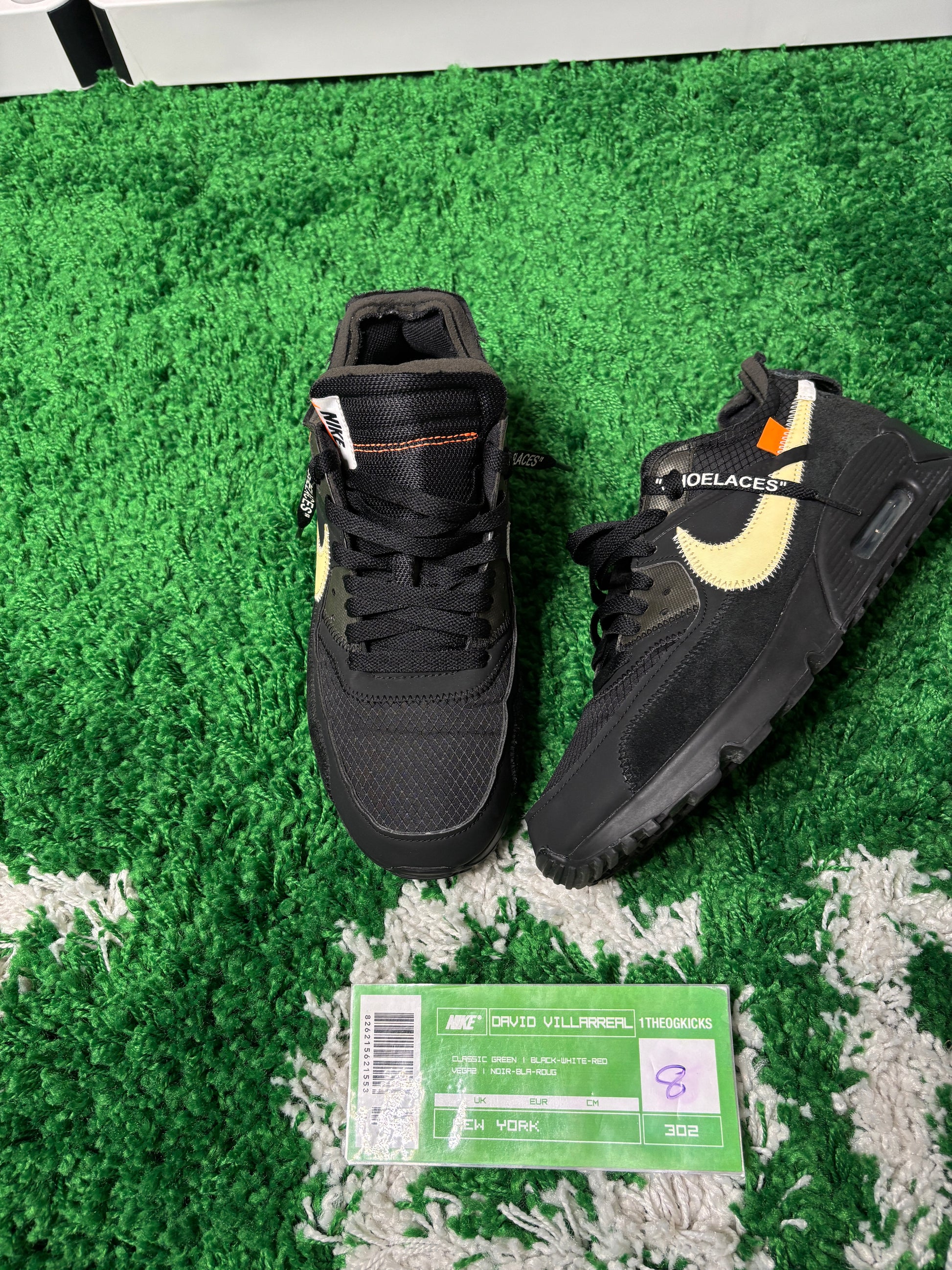 Nike Air Max 90 OFF WHITE Black - size 8
