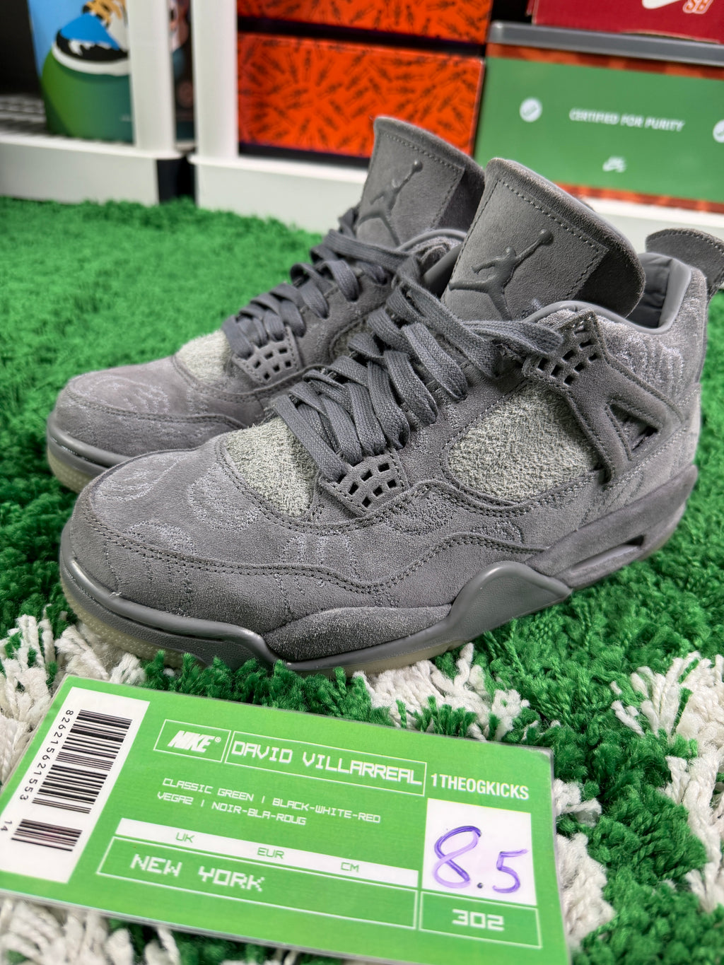 Jordan 4 Kaws Grey - Size 8.5