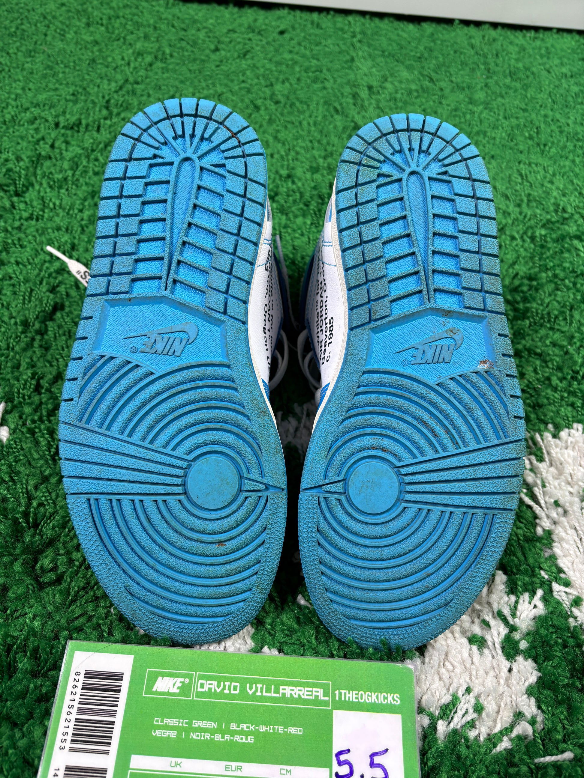 Jordan 1 OFF WHITE UNC- size 5.5