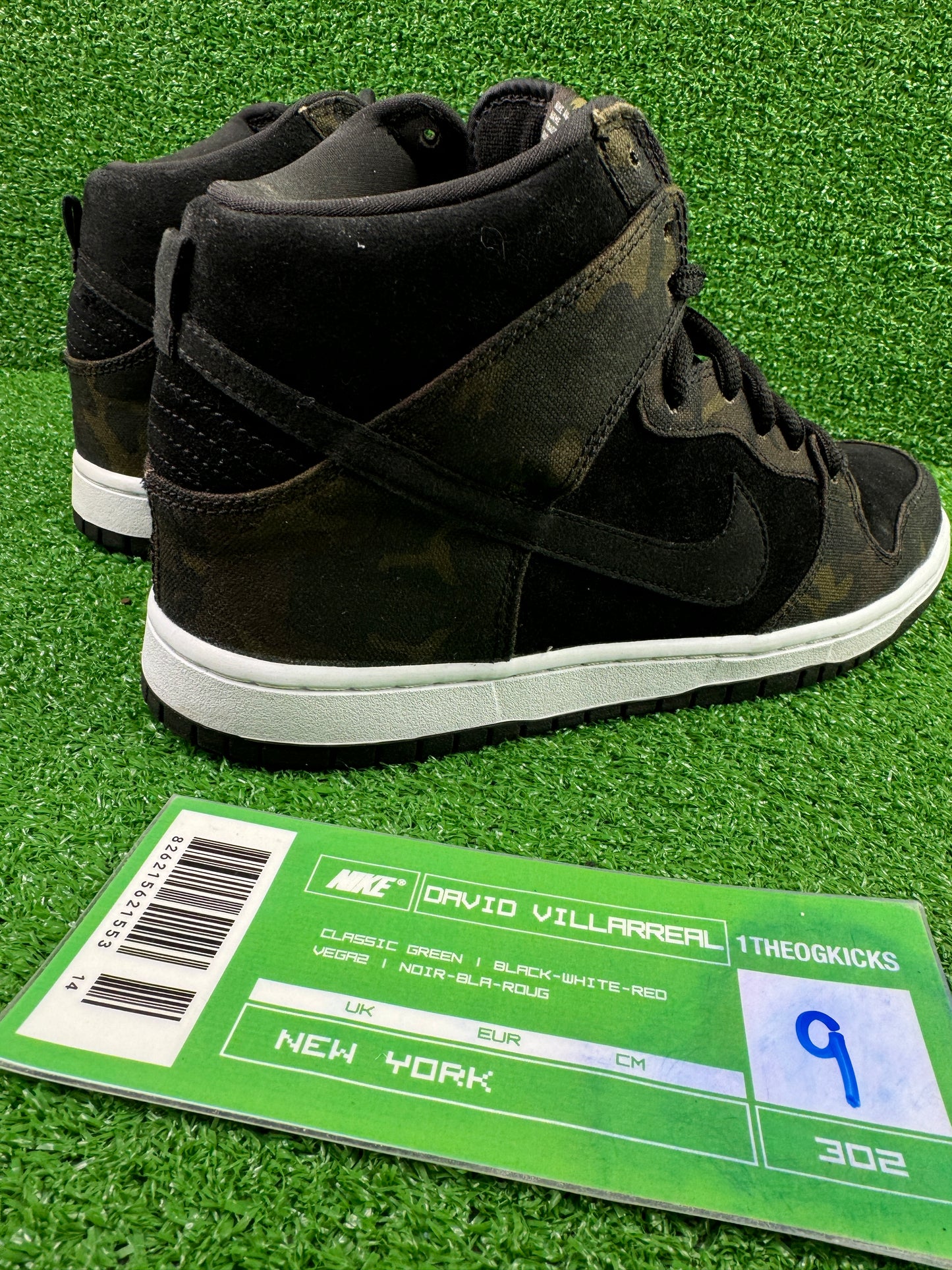 Nike Sb Iguana Camo Highs - Size 9