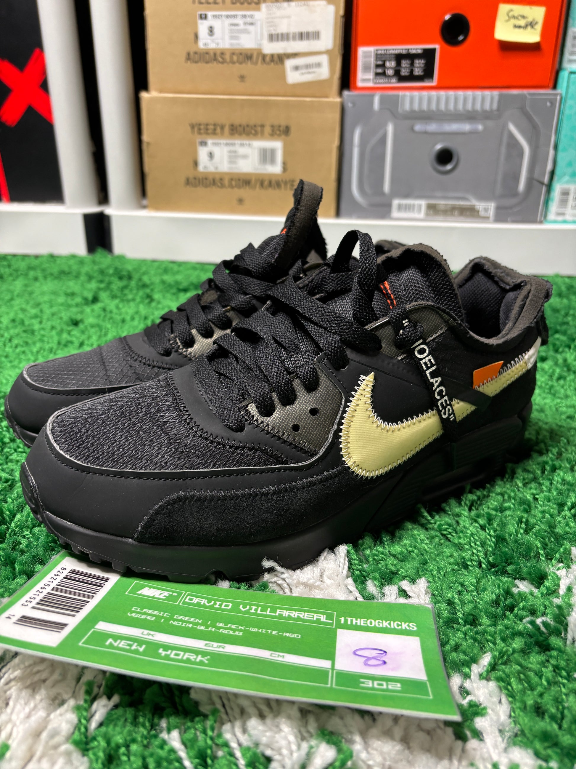 Nike Air Max 90 OFF WHITE Black - size 8