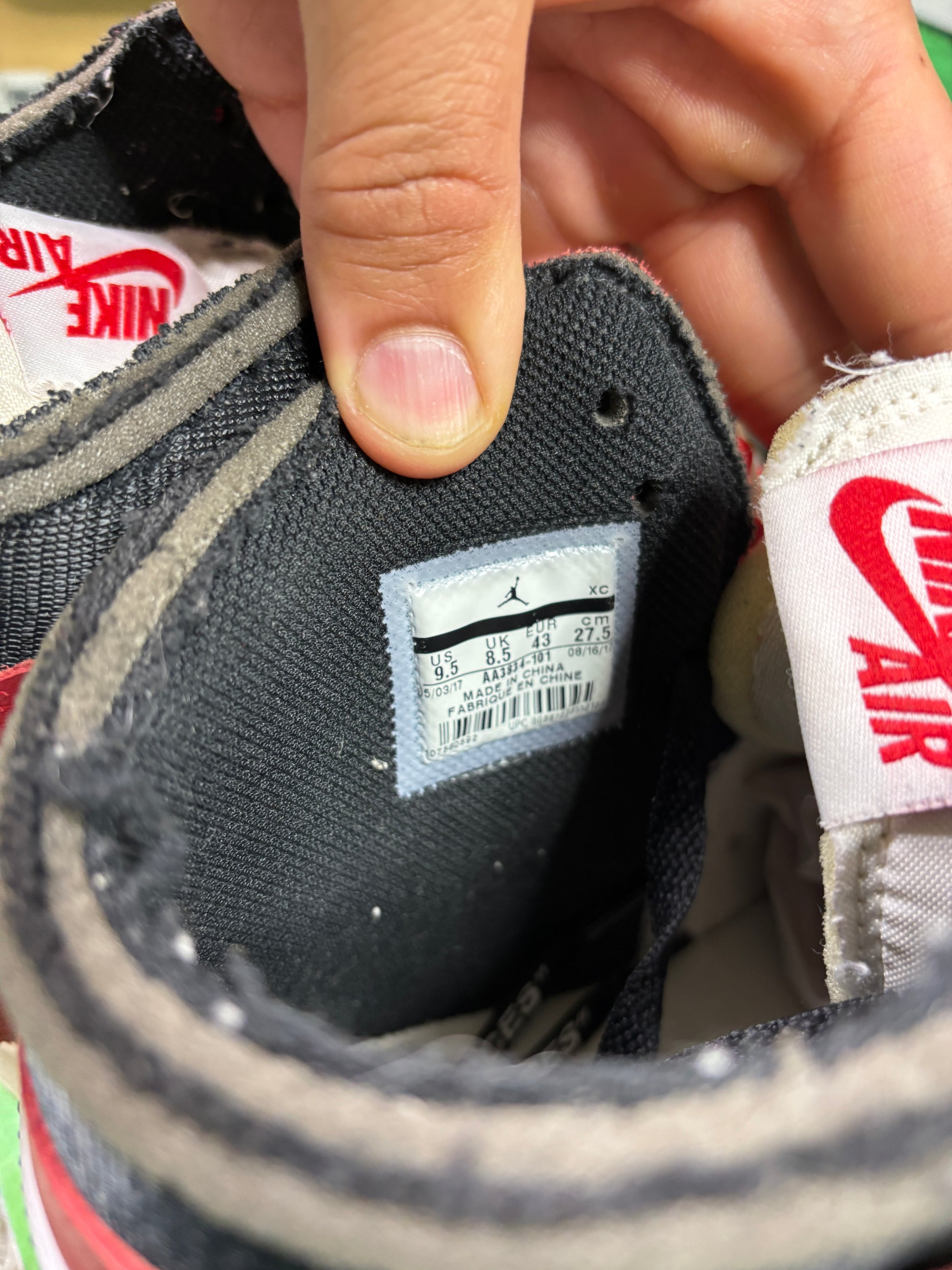 Jordan 1 OFF WHITE Chicago- size 9.5