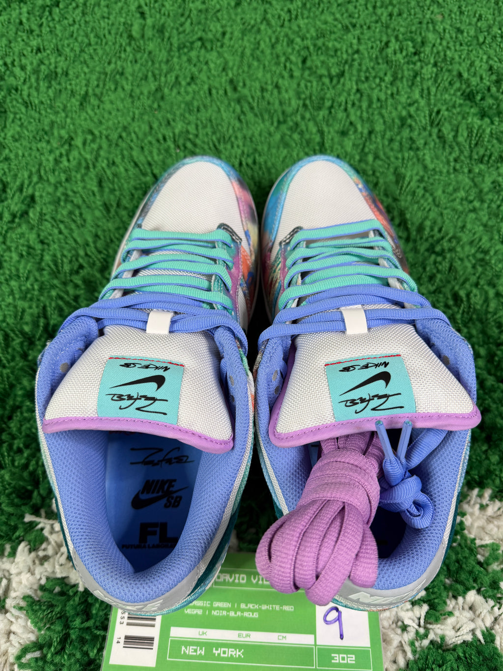 Nike Sb Futura Laboratories Bleached Aqua - Size 9