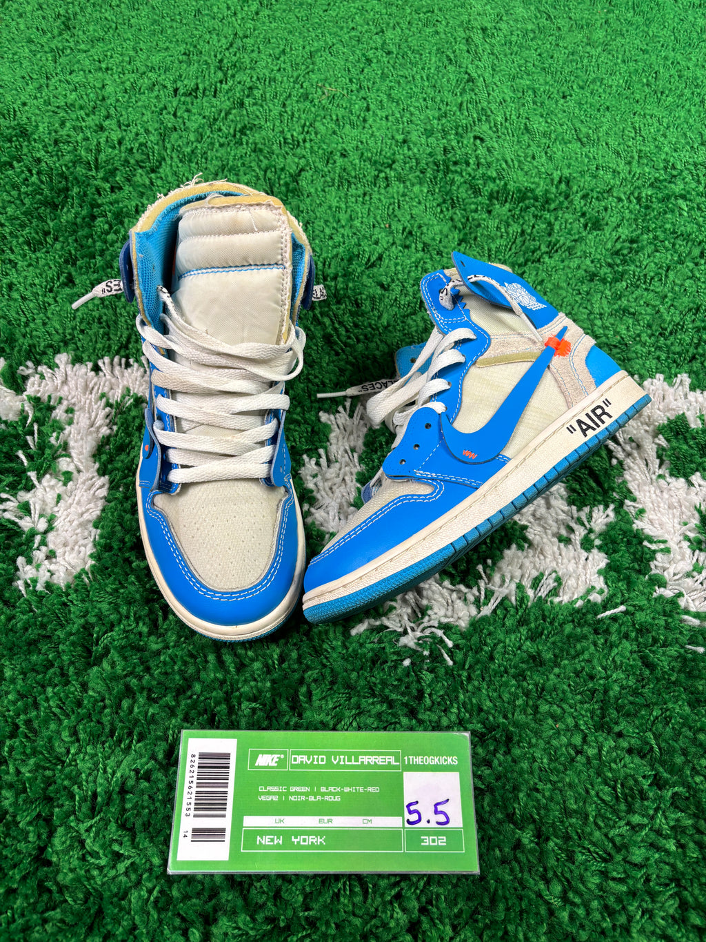 Jordan 1 OFF WHITE UNC- size 5.5