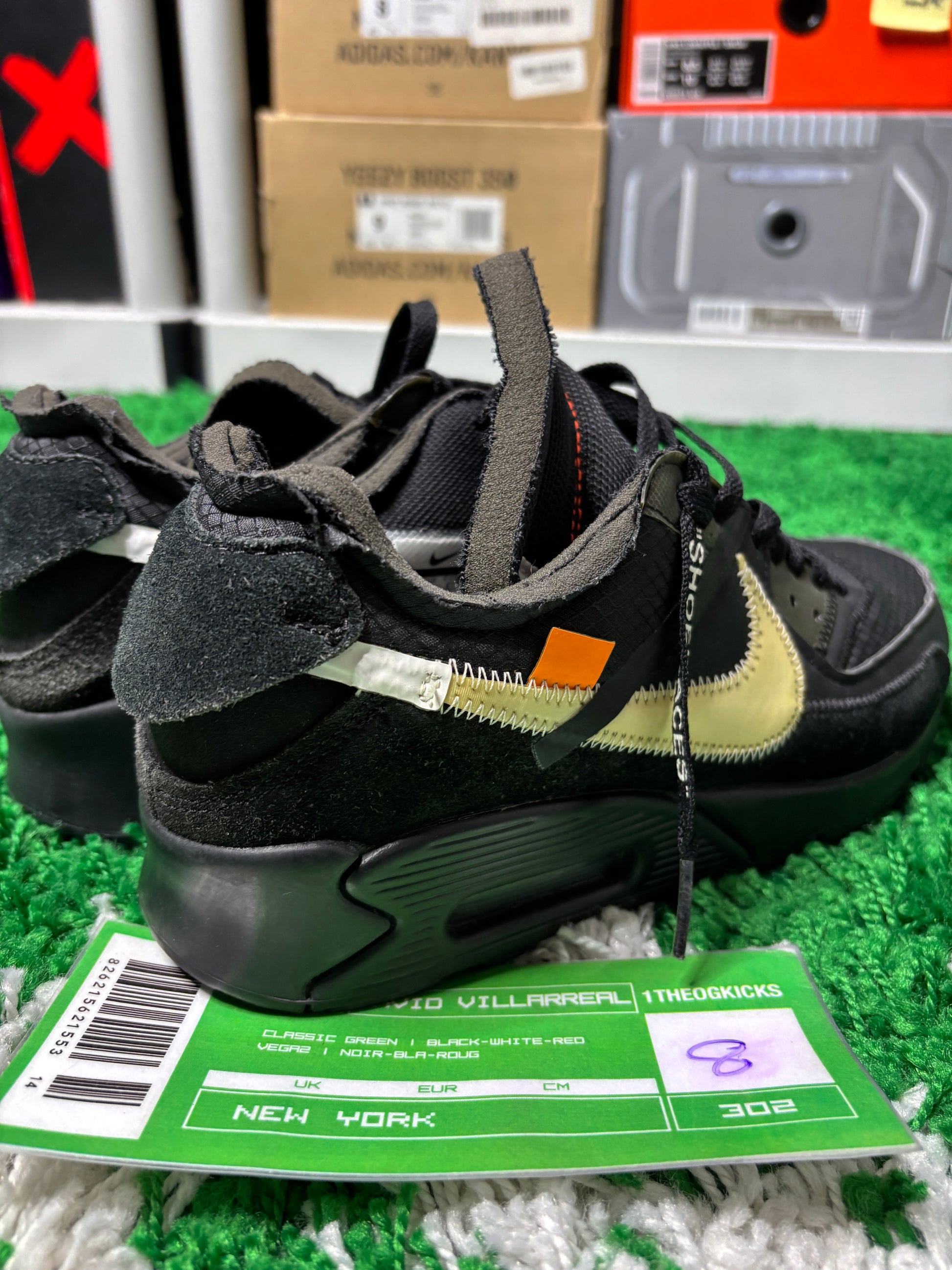 Nike Air Max 90 OFF WHITE Black - size 8