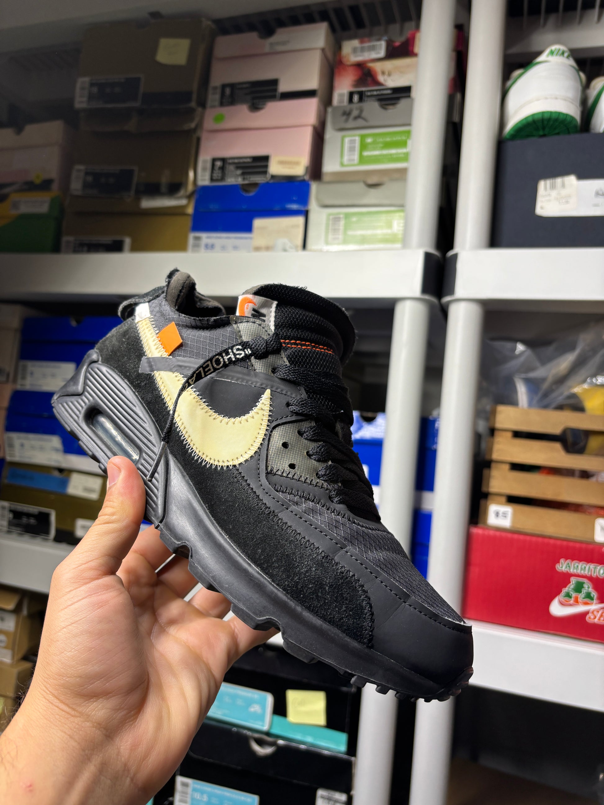 Nike Air Max 90 OFF WHITE Black - size 8