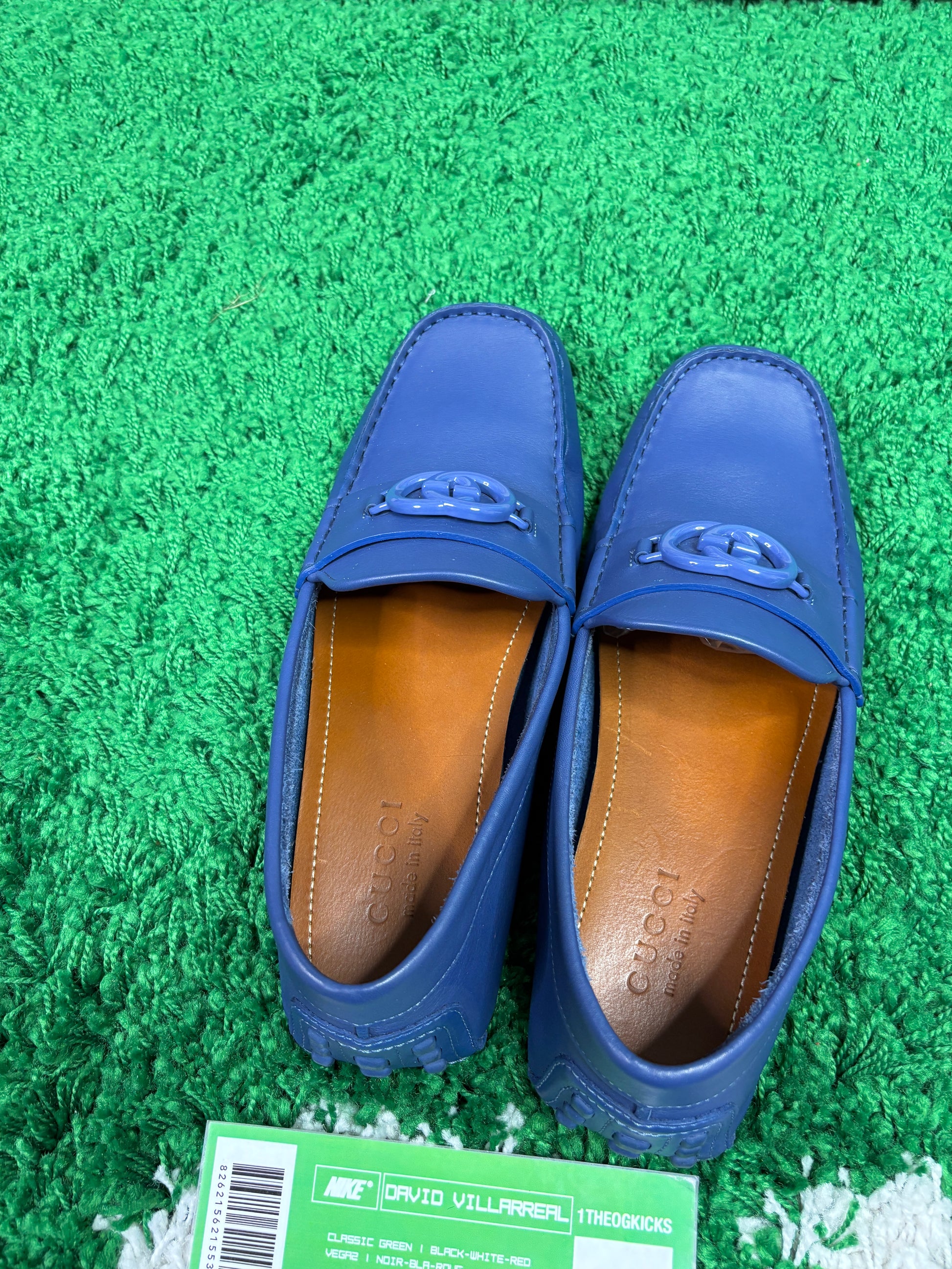 Gucci Interlocking GG Leather Loafers - Size 10.5