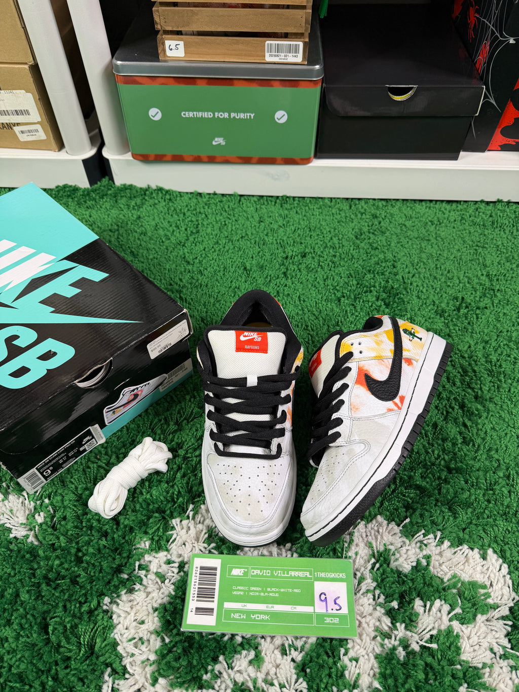 Nike Sb Tie Dye Ray Guns White - Size 9.5