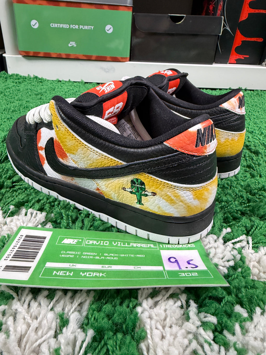 Nike Sb Tie Dye Ray Guns Black - Size 9.5